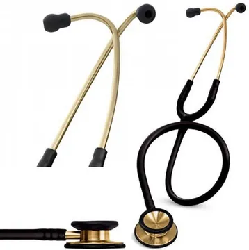 گوشی معاینه پزشکی لیتمن کلاسیک دو مدل مشکی طلایی LITTMANN CLASSIC II 2201BRS