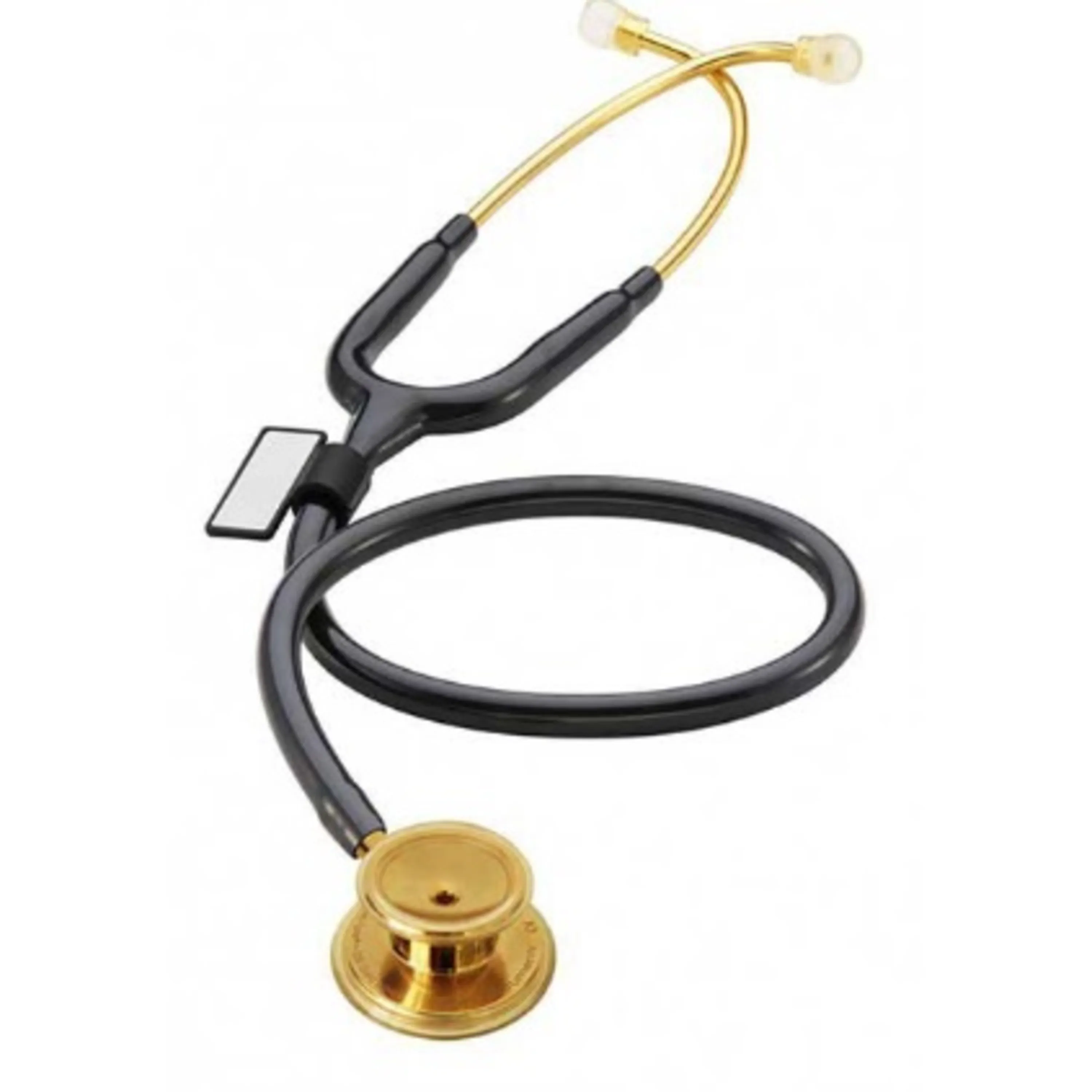گوشی معاینه پزشکی دوطرفه مشکی طلایی MDF 777 بزرگسال