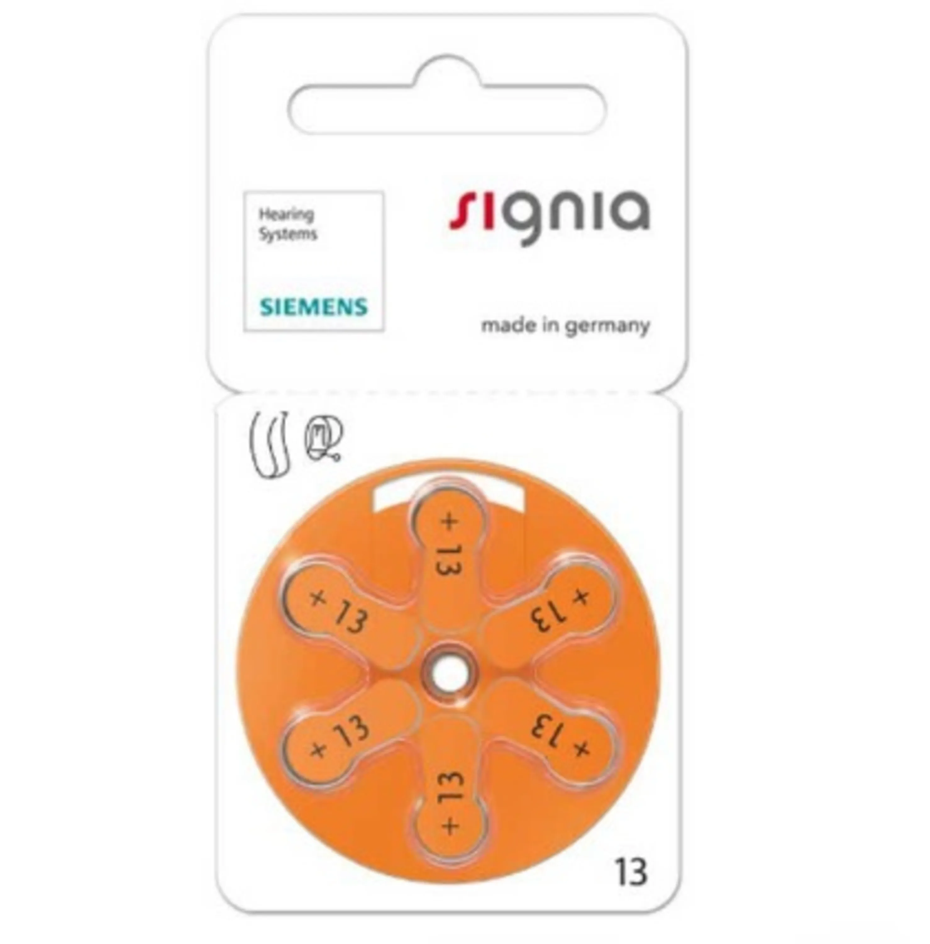 باتری سمعک زیمنس شماره 13 SIEMENS باتری سمعک زیمنس شماره 13 SIEMENS