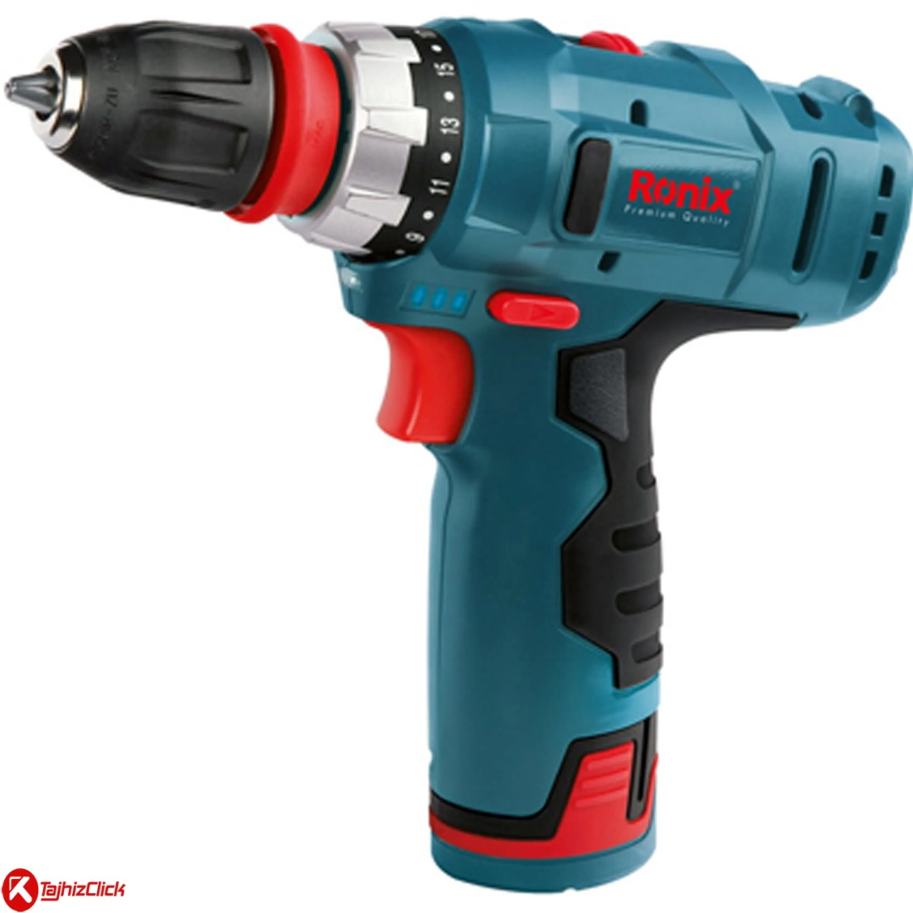 دریل پیچگوشتی شارژی 12 ولت دو کاره رونیکس 8525 دریل پیچگوشتی شارژی 12 ولت دو کاره رونیکس 8525
