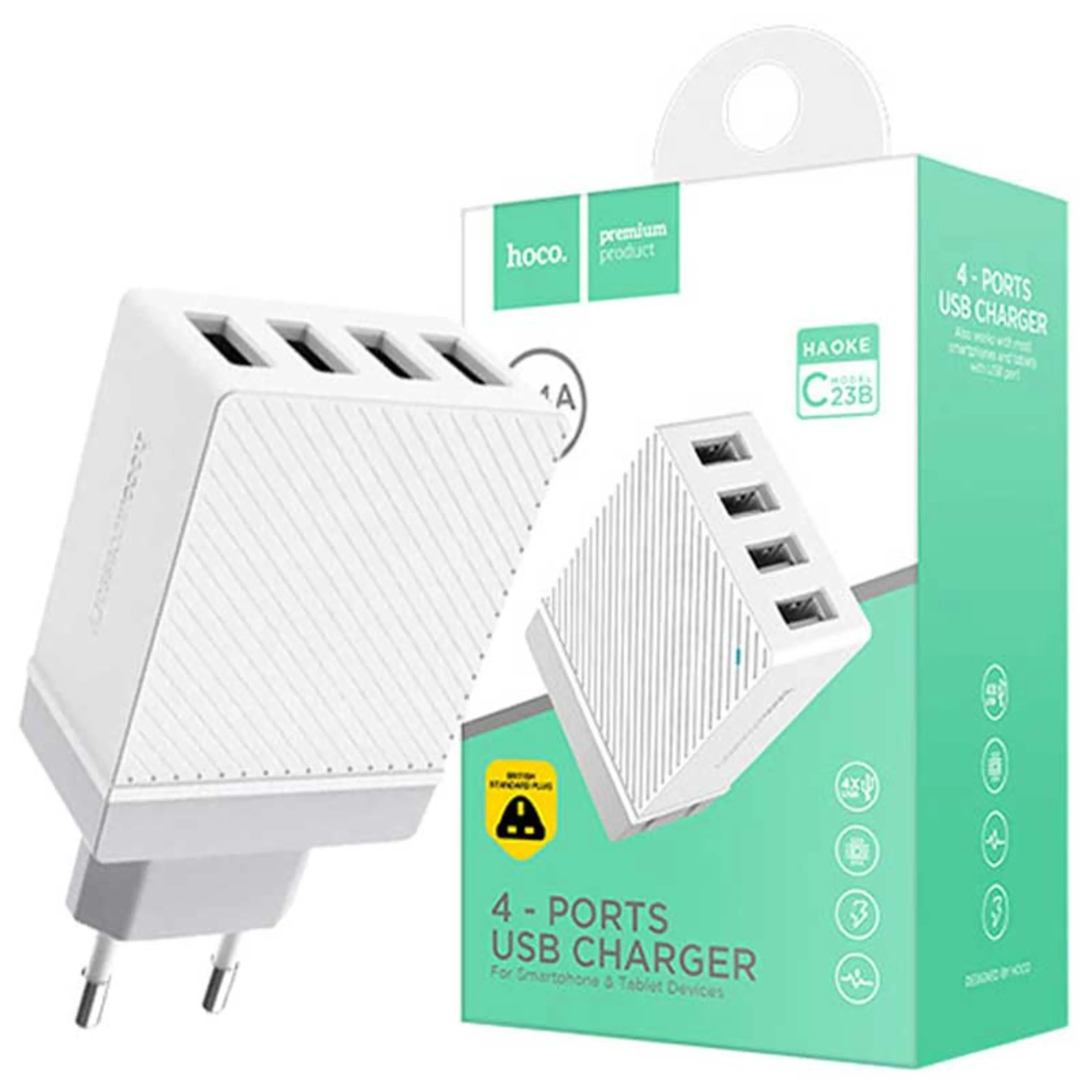 شارژر 4 پورت Hoco C23B شارژر 4 پورت Hoco C23B