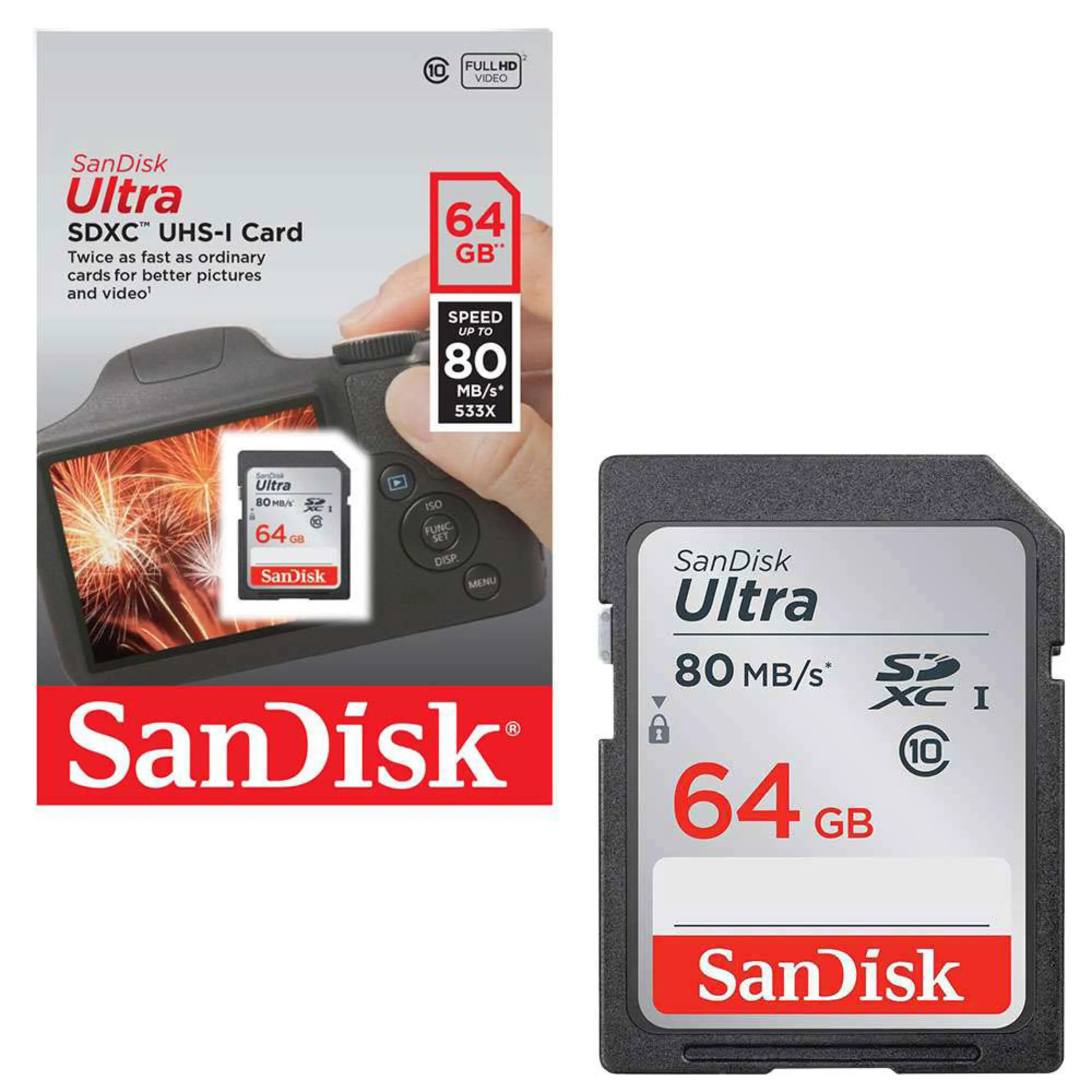 رم SanDisk SD Ultra U1 80MB/s 64GB رم SanDisk SD Ultra U1 80MB/s 64GB