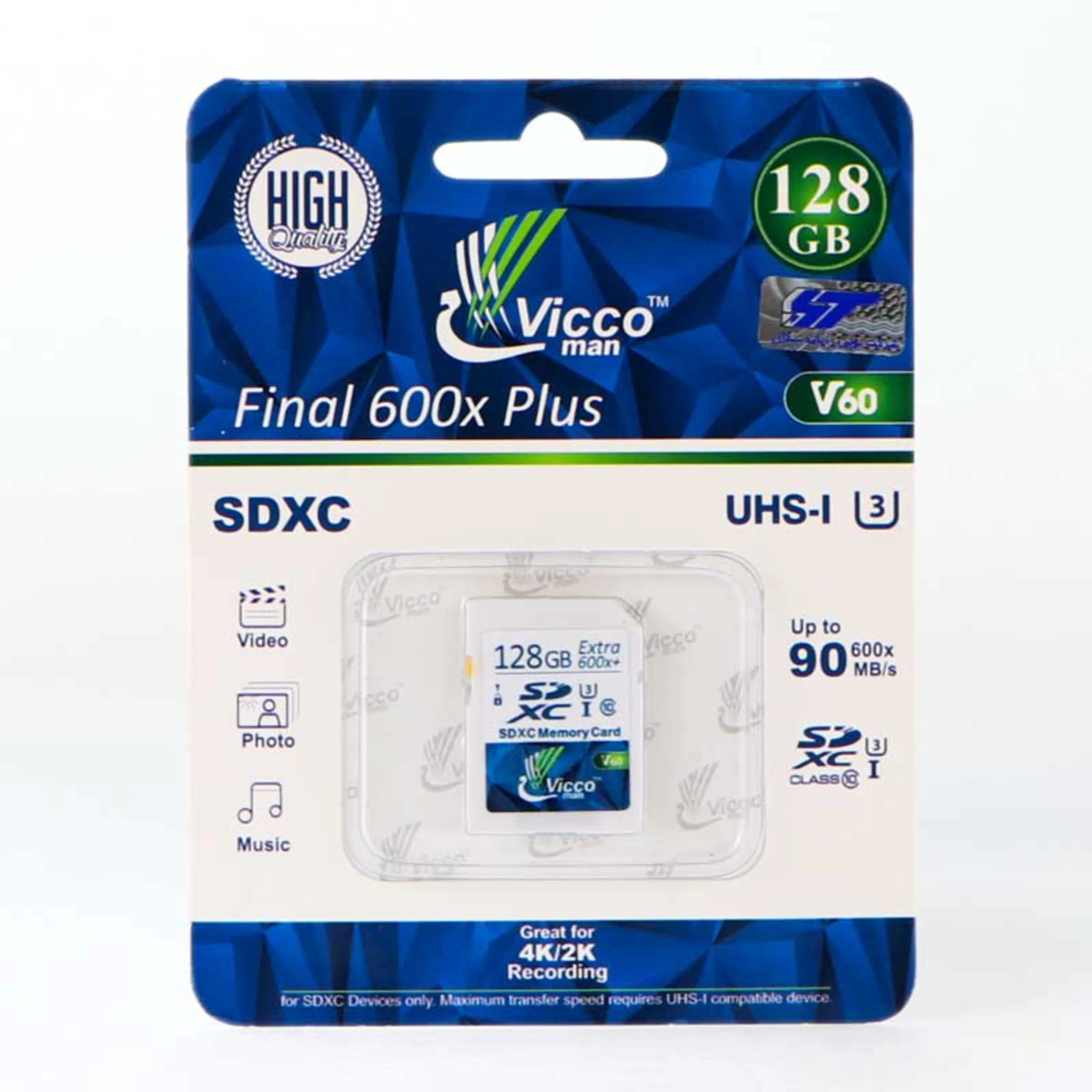 رم Vicco SD V60 128GB U3 90MB/s رم Vicco SD V60 128GB U3 90MB/s