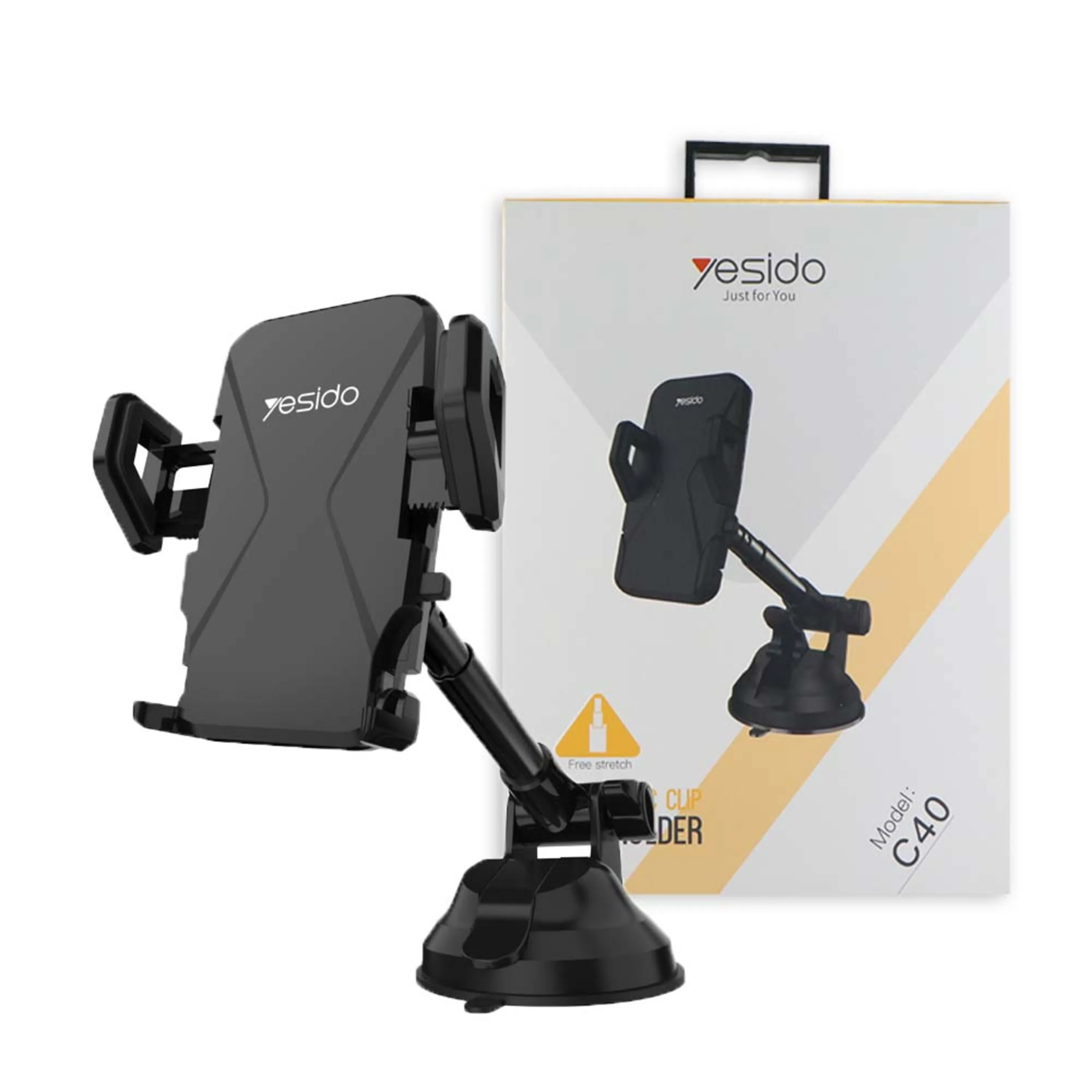 هولدر بازویی گیره ای YESIDO C40 مشکی