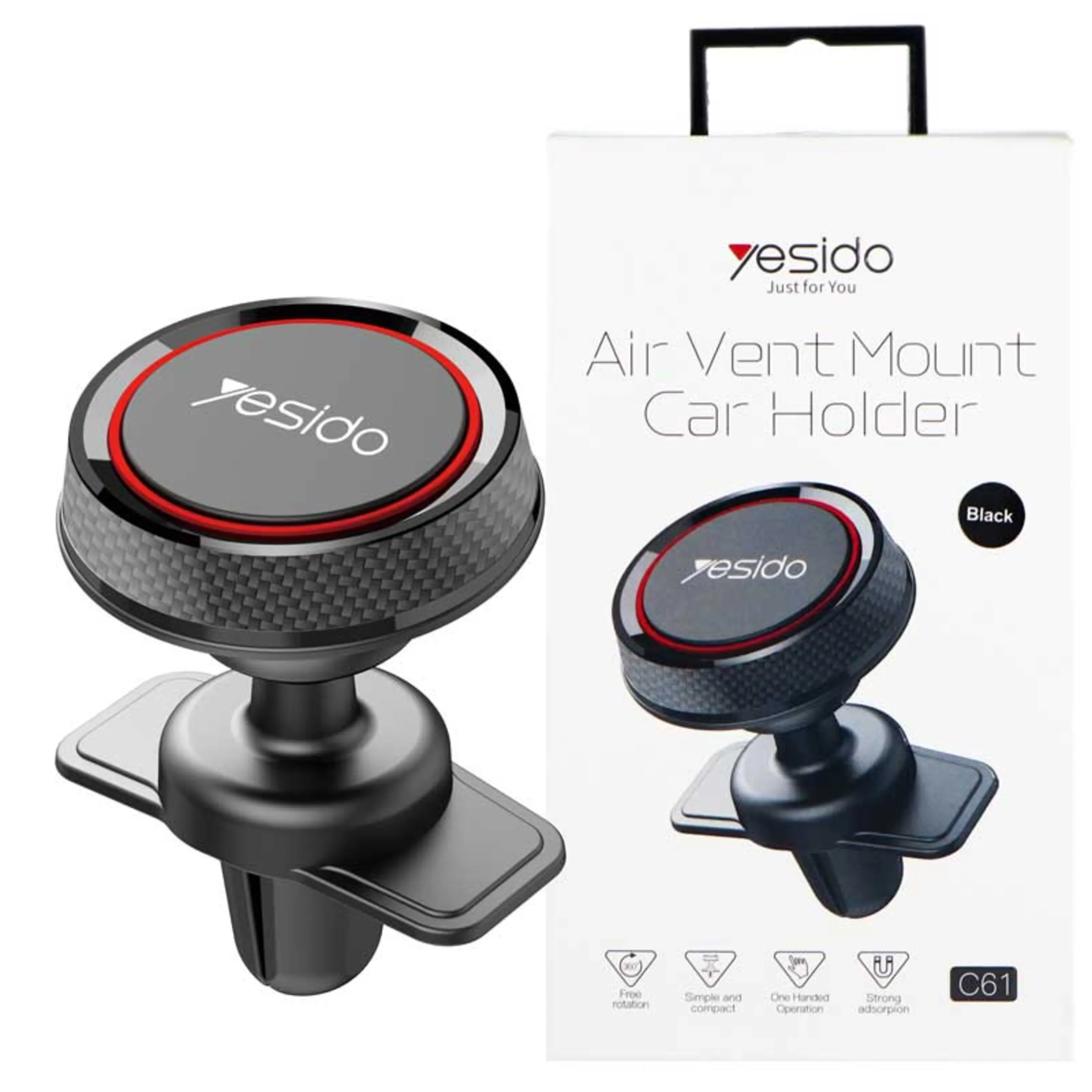 هولدر مگنتی دریچه ای Yesido C61 مشکی