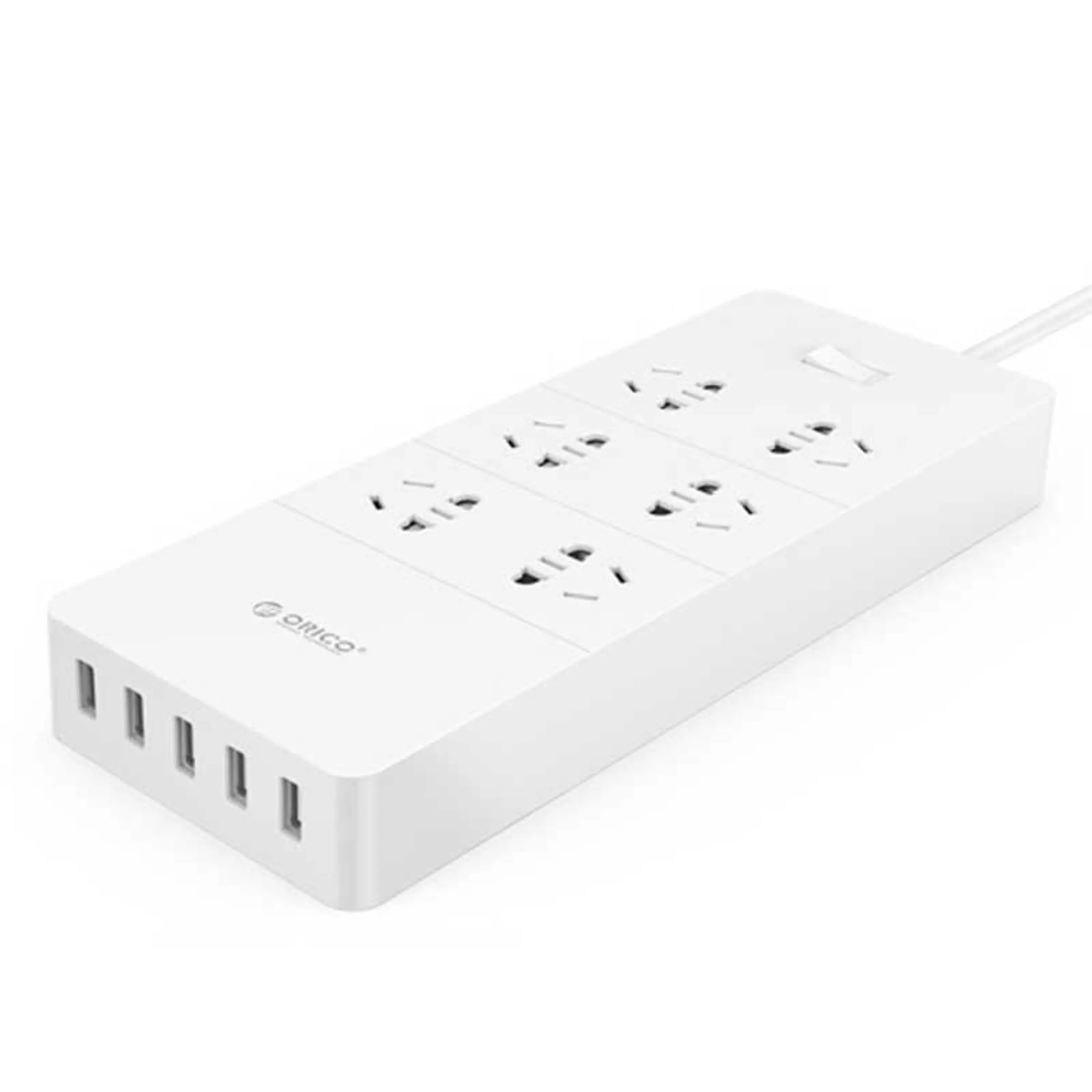 6 راهی برق Orico HPC-6A5U-V1 + شارژر 5 پورت 6 راهی برق Orico HPC-6A5U-V1 + شارژر 5 پورت
