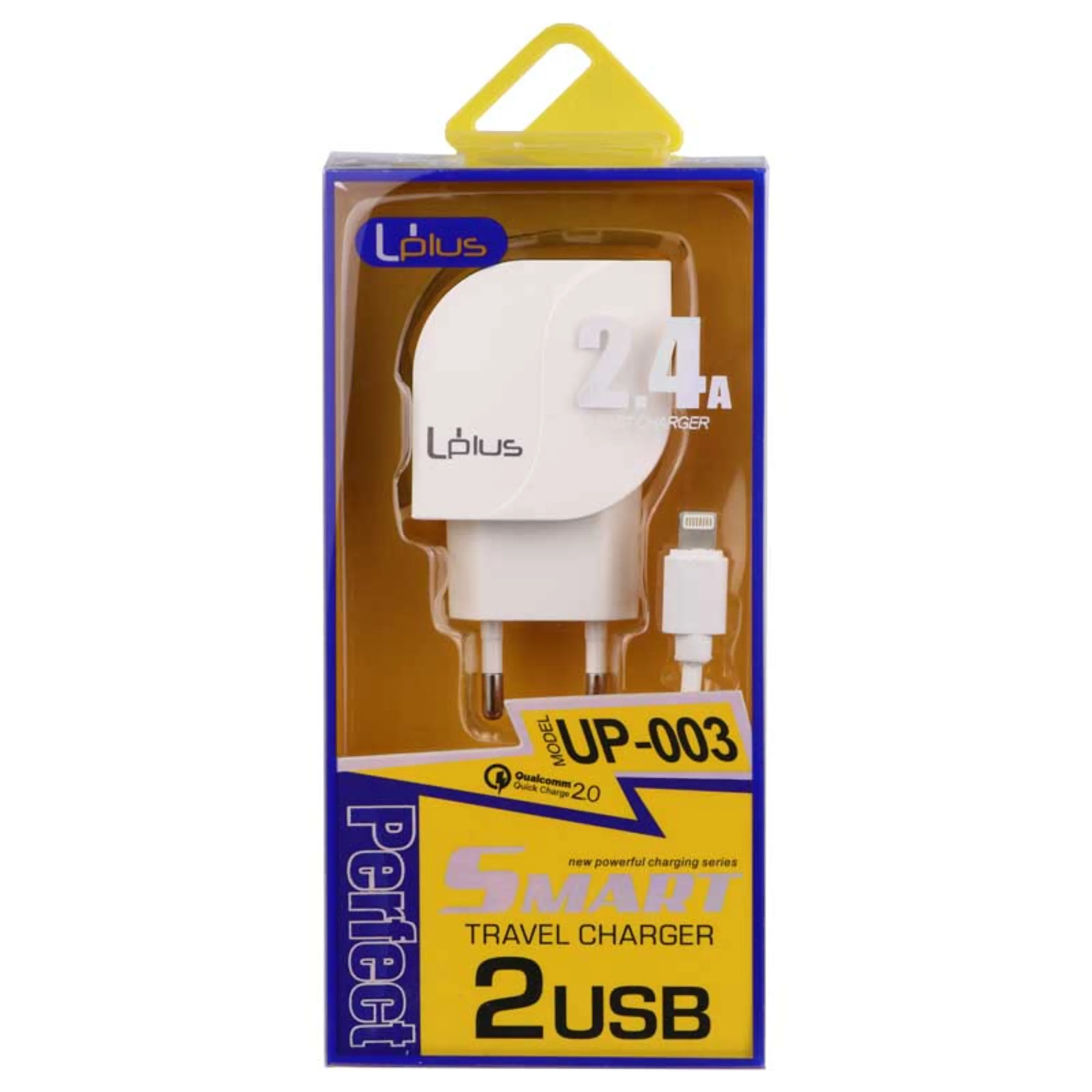 شارژر دو پورت آیفونی Uplus UP-003 شارژر دو پورت آیفونی Uplus UP-003