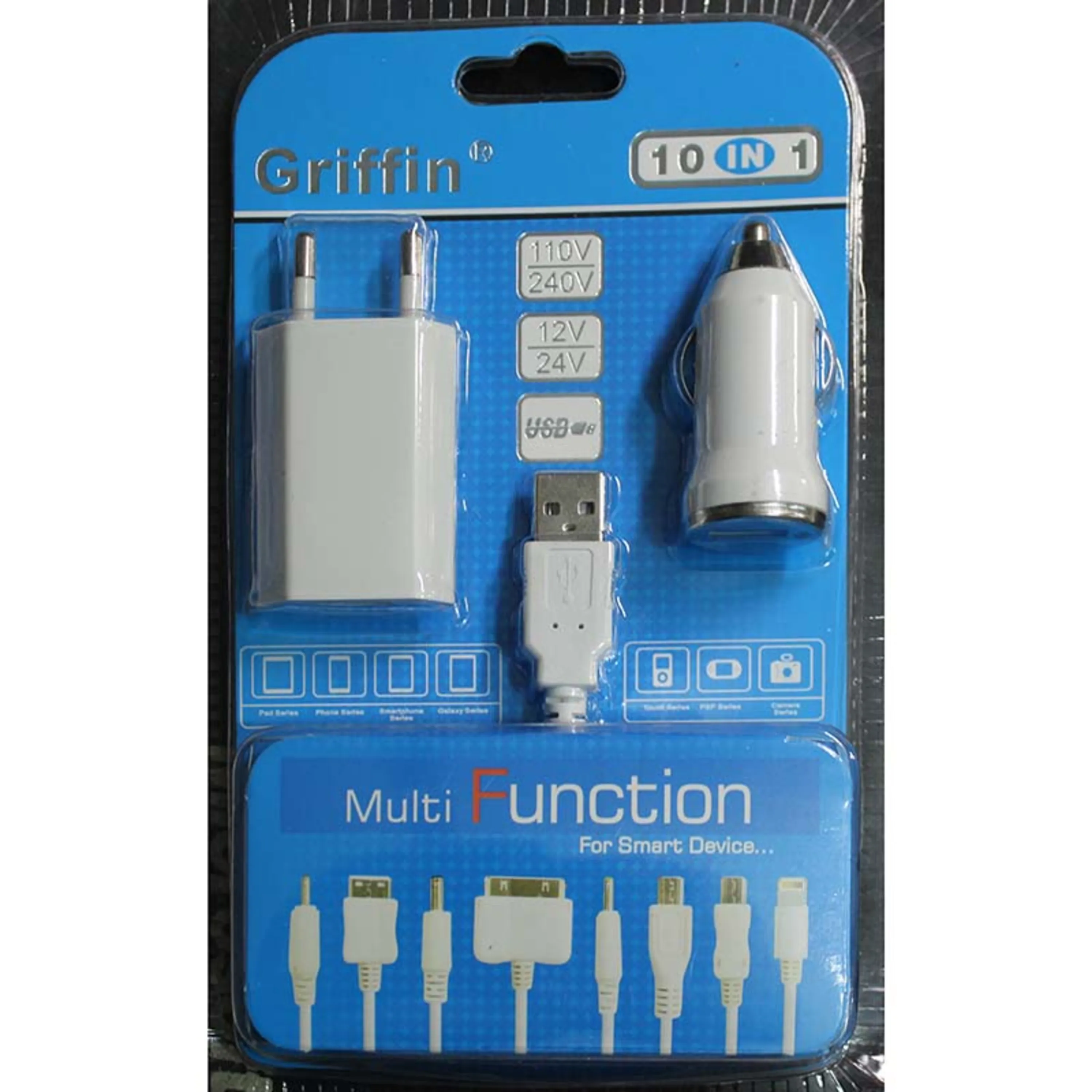 شارژر 8 سر Griffin 10in1 + فندکی شارژر 8 سر Griffin 10in1 + فندکی