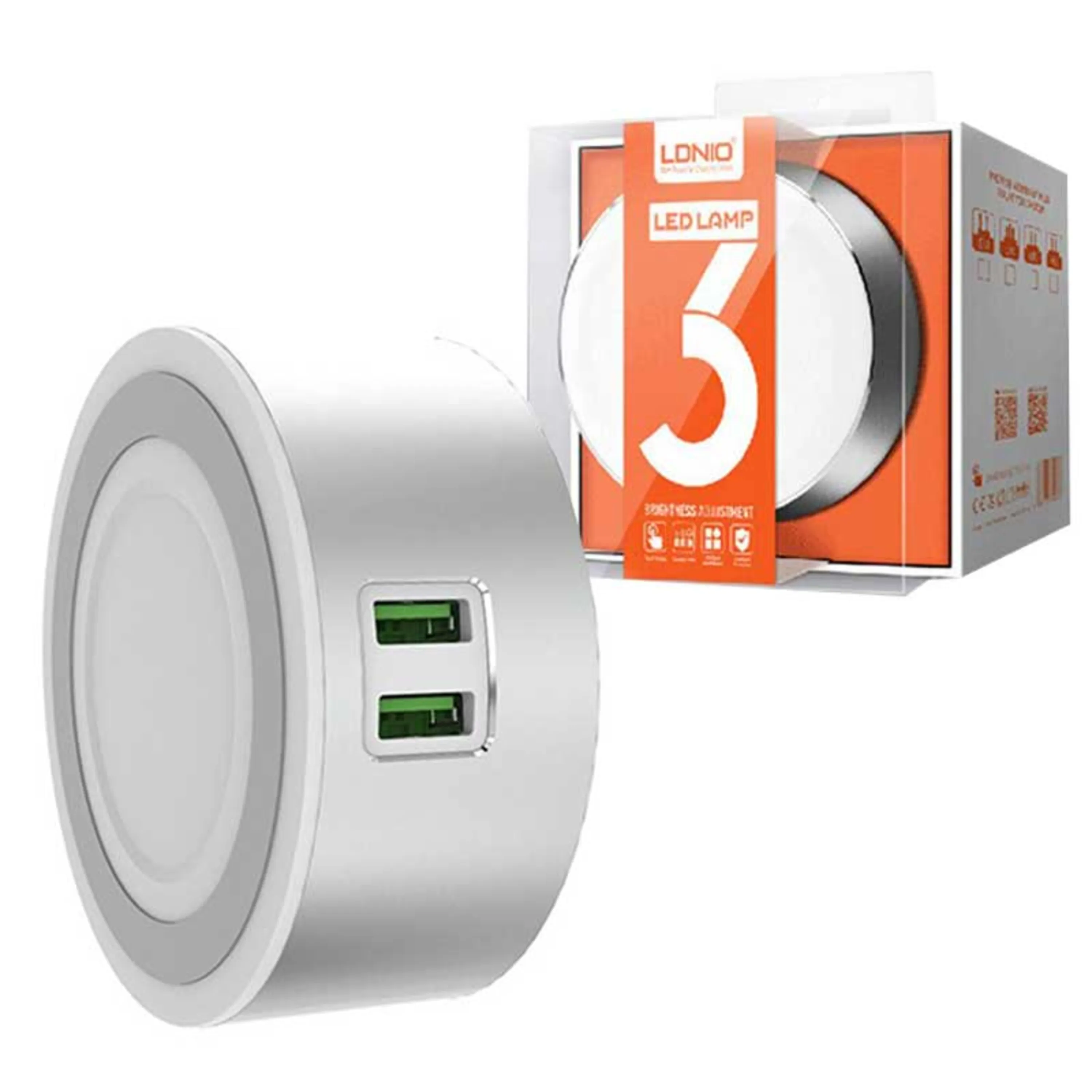 لامپ LED LDINO A2208 + شارژر 2Port لامپ LED LDINO A2208 + شارژر 2Port