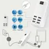 شارژر 6 پورت 30W USB 1.5m
