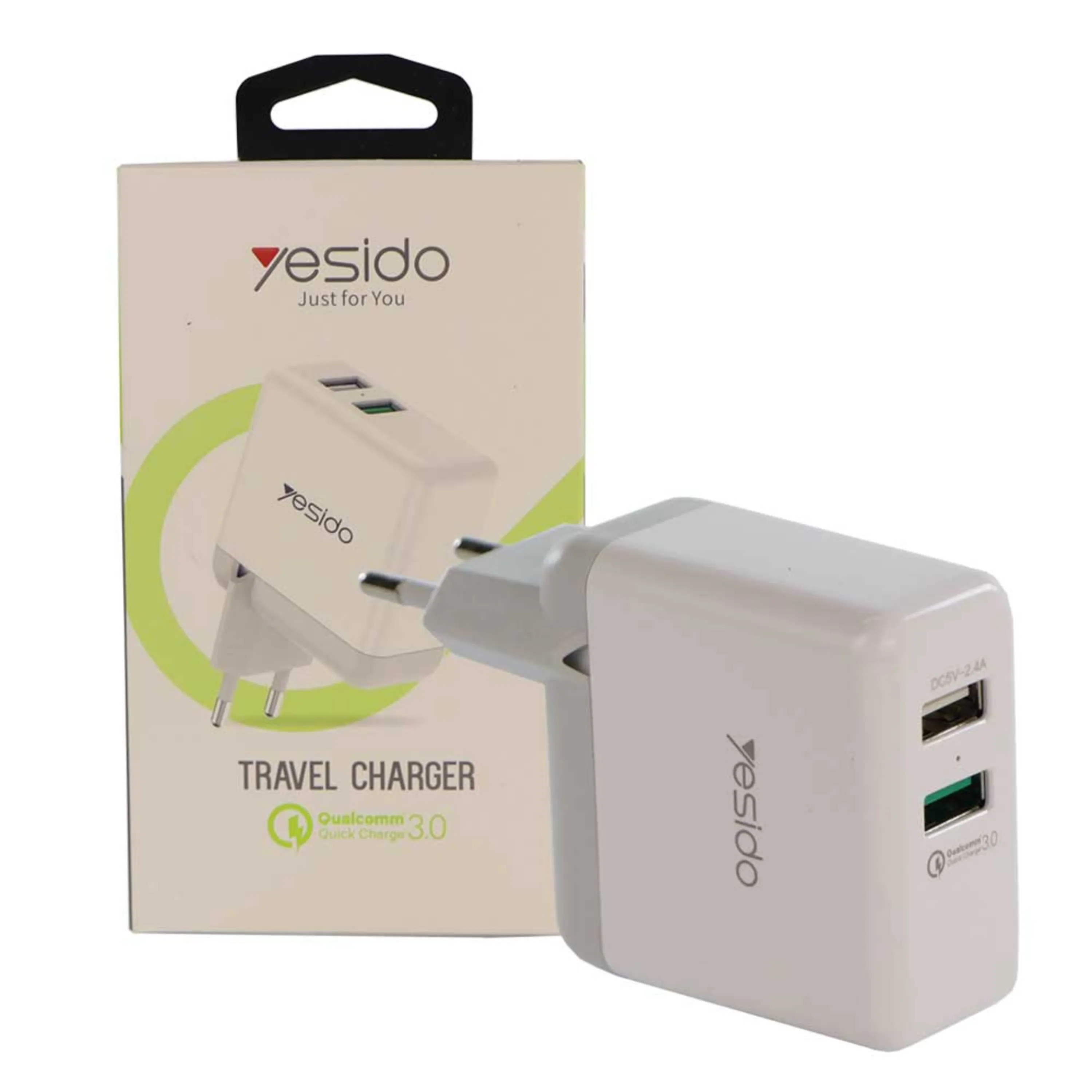 شارژر دیواری فست شارژ Yesido YC13 2.4A 2Port شارژر دیواری فست شارژ Yesido YC13 2.4A 2Port