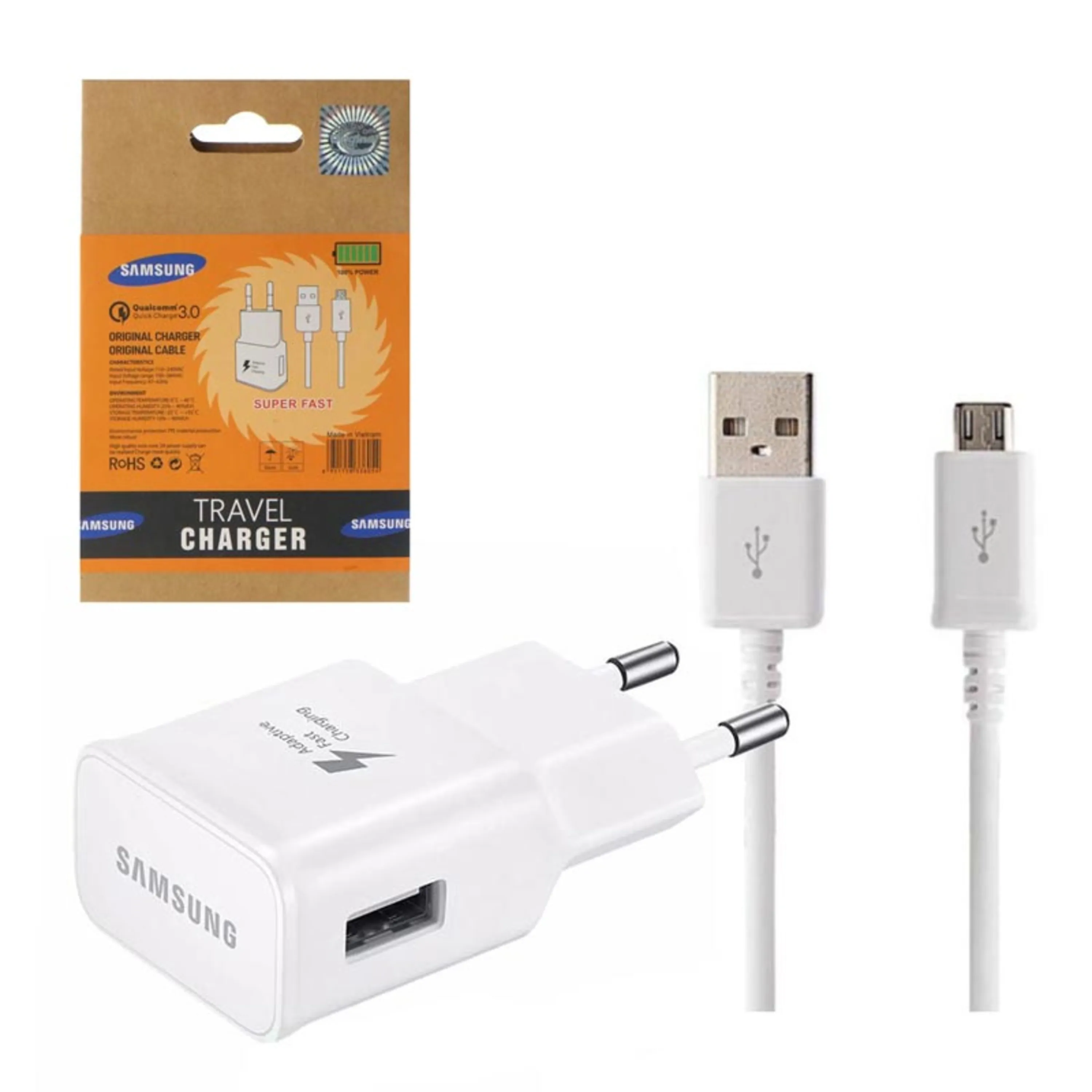 شارژر Samsung S6 پک خاکی Fast شارژر Samsung S6 پک خاکی Fast