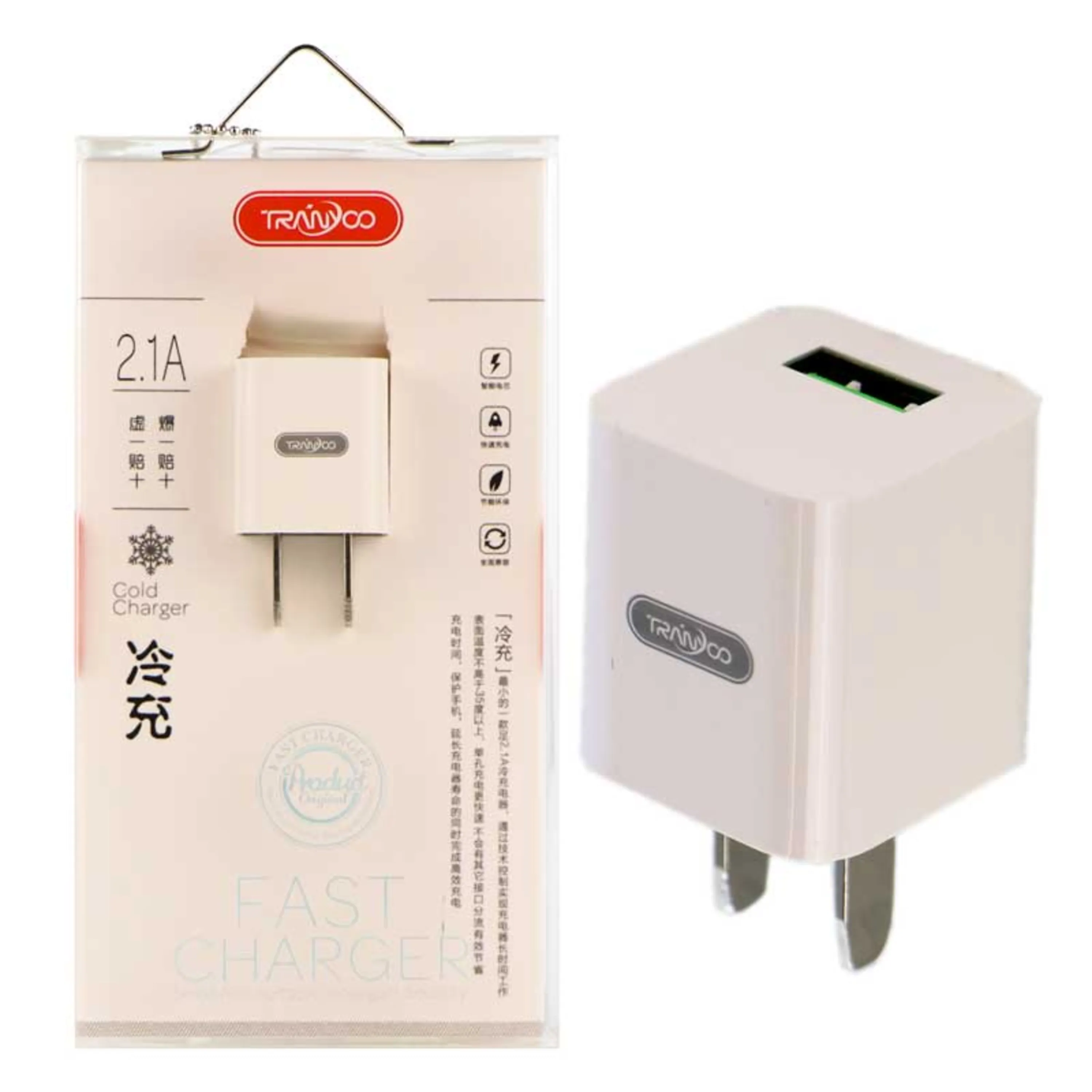 شارژر دیواری آیفون Tranyoo 2.1A شارژر دیواری آیفون Tranyoo 2.1A