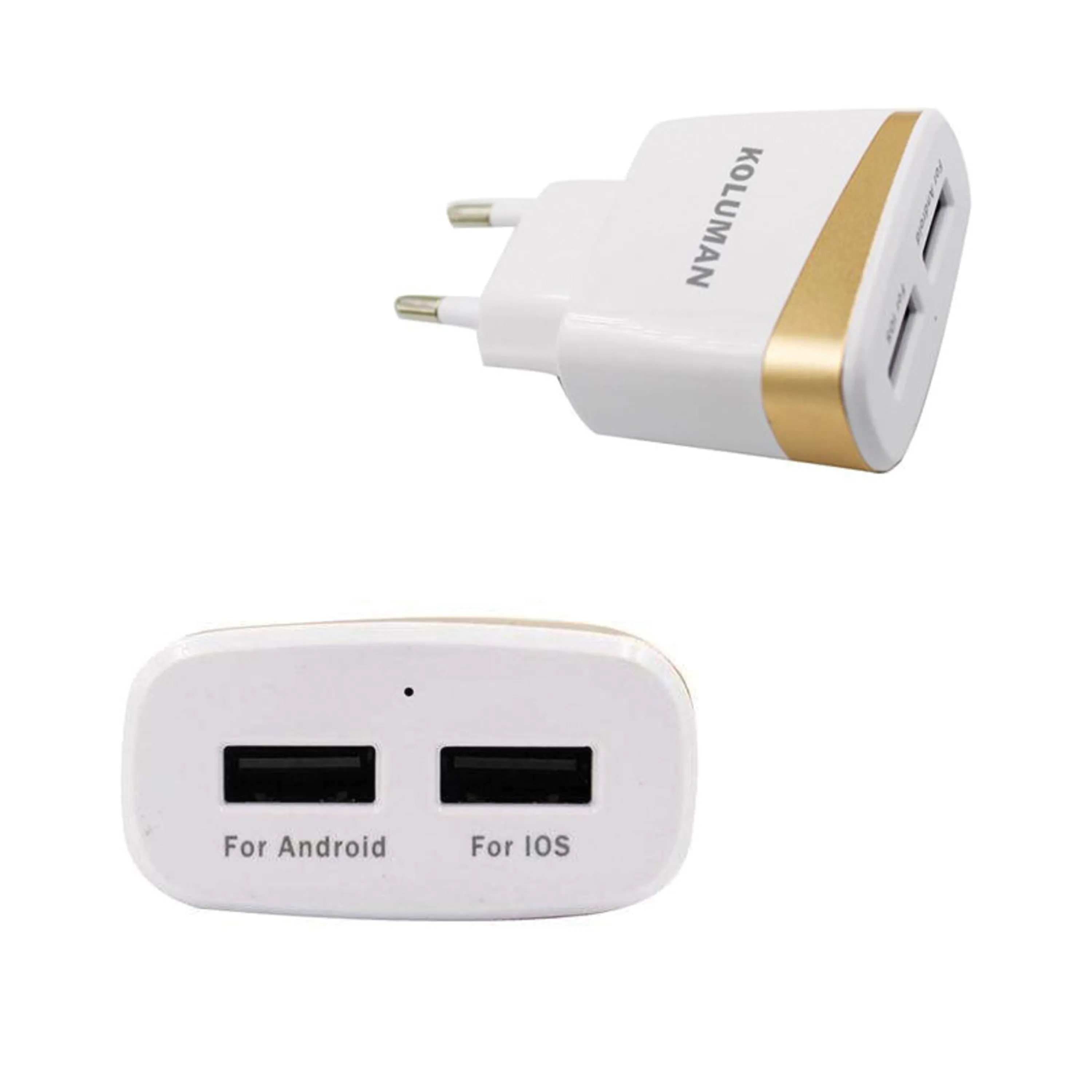 شارژر Koluman H100 2.4A + کابل آیفون شارژر Koluman H100 2.4A + کابل آیفون