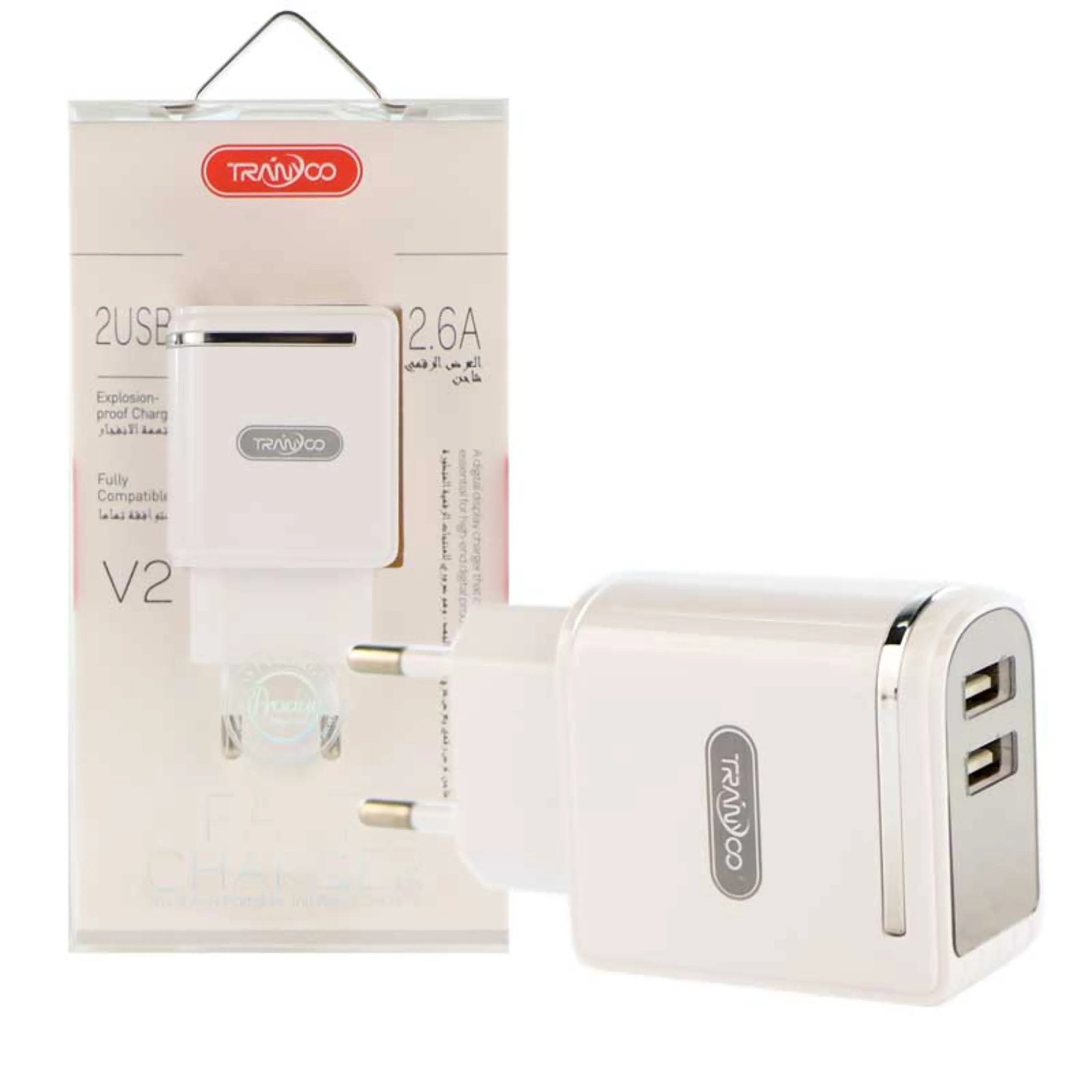 شارژر دیواری Tranyoo V2 2.6A شارژر دیواری Tranyoo V2 2.6A