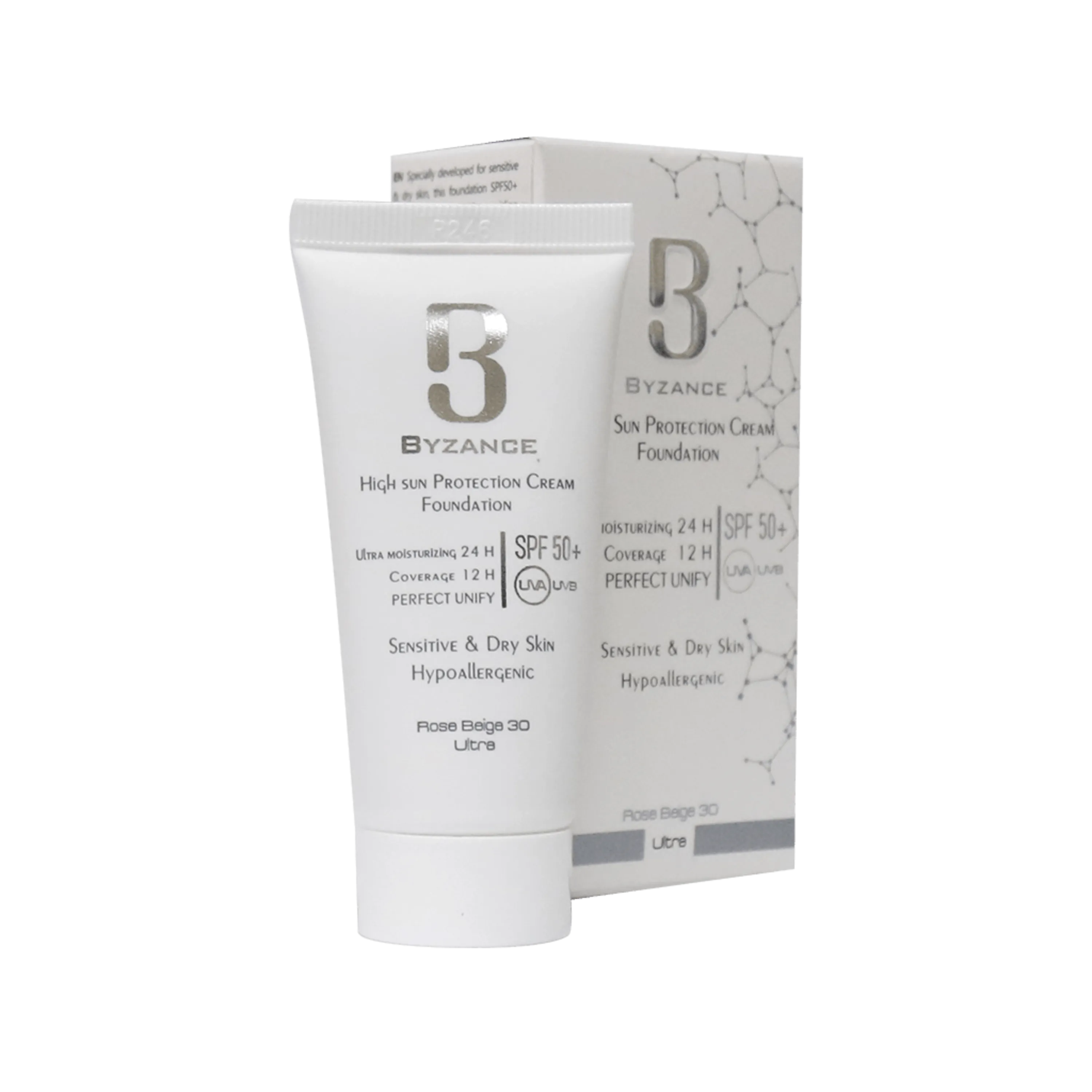 کرم ضدآفتاب کرم پودری +SPF50 پوست خشک و حساس بیزانس 