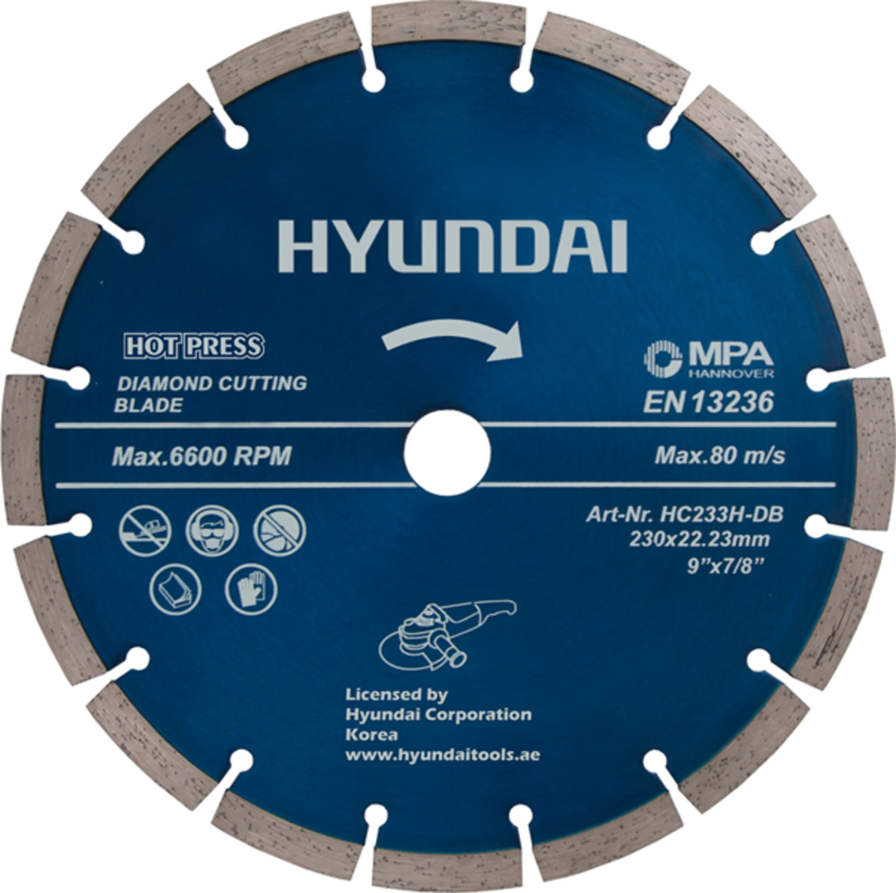 صفحه گرانیت بر 230 میلیمتر هیوندای HC233H-DB صفحه گرانیت بر 230 میلیمتر هیوندای HC233H-DB