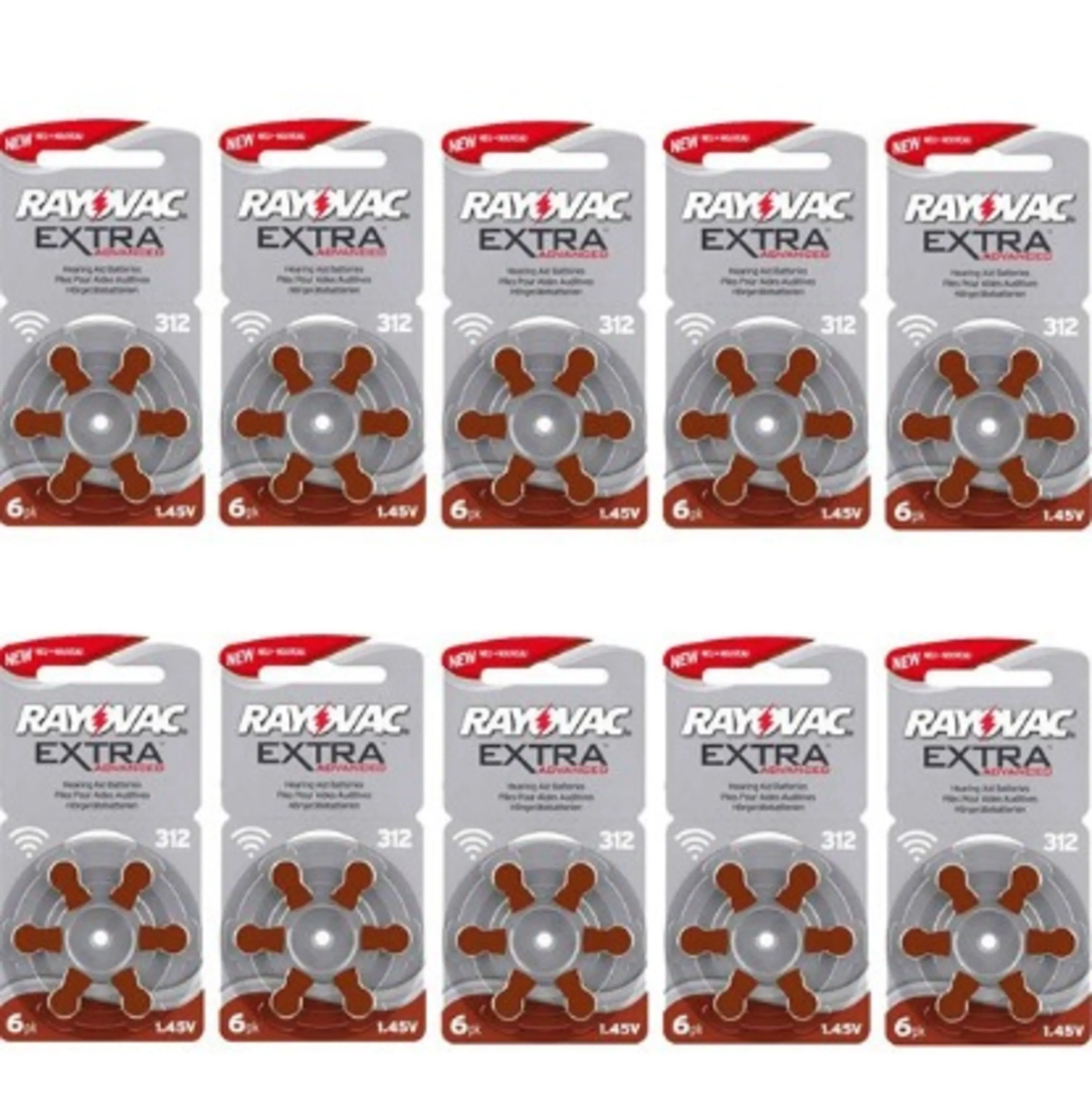 باتری سمعک ریواک شماره 312 RAYOVAC بسته 10 ورقی