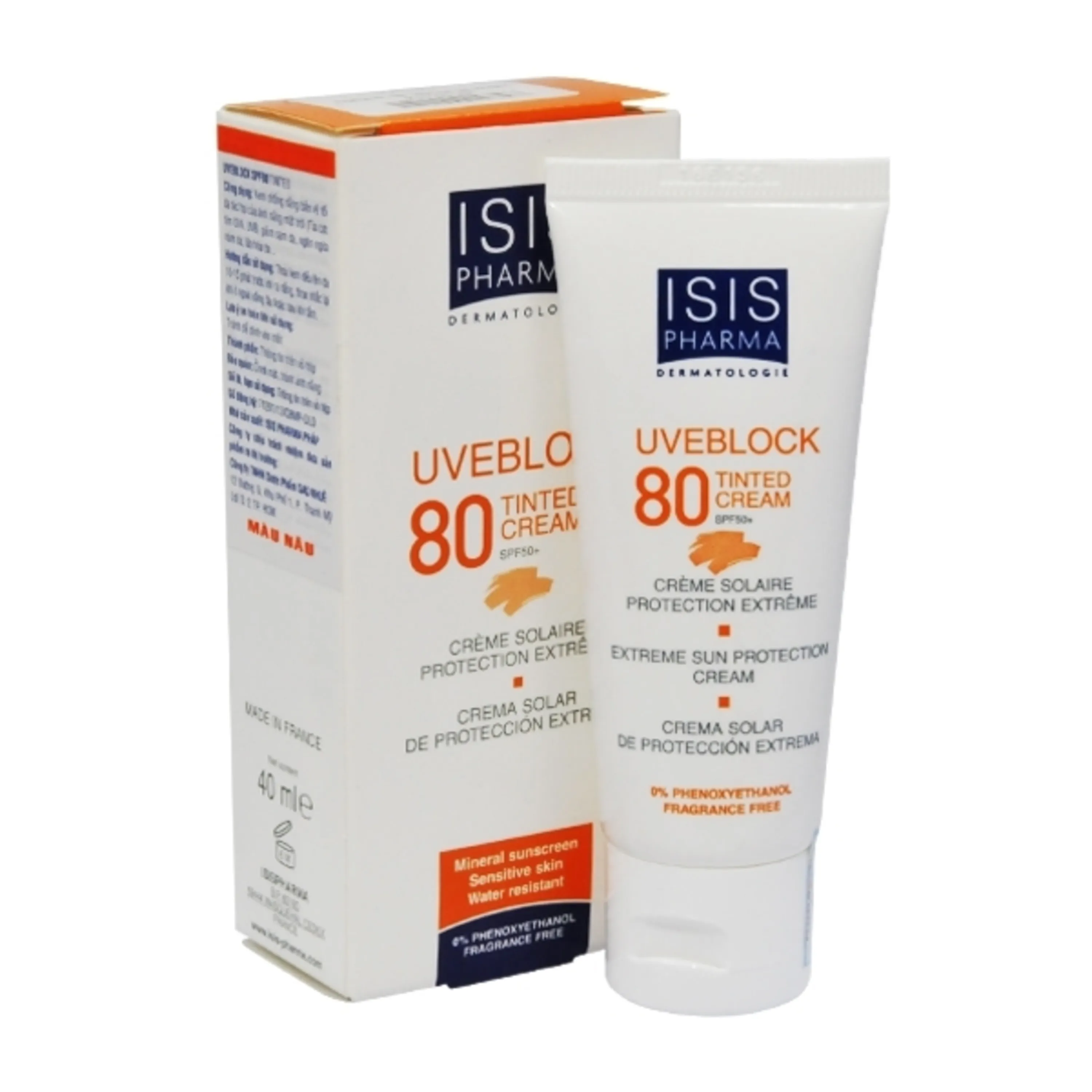  کرم ضد آفتاب مینرال رنگی SPF80 آیسیس فارما 
