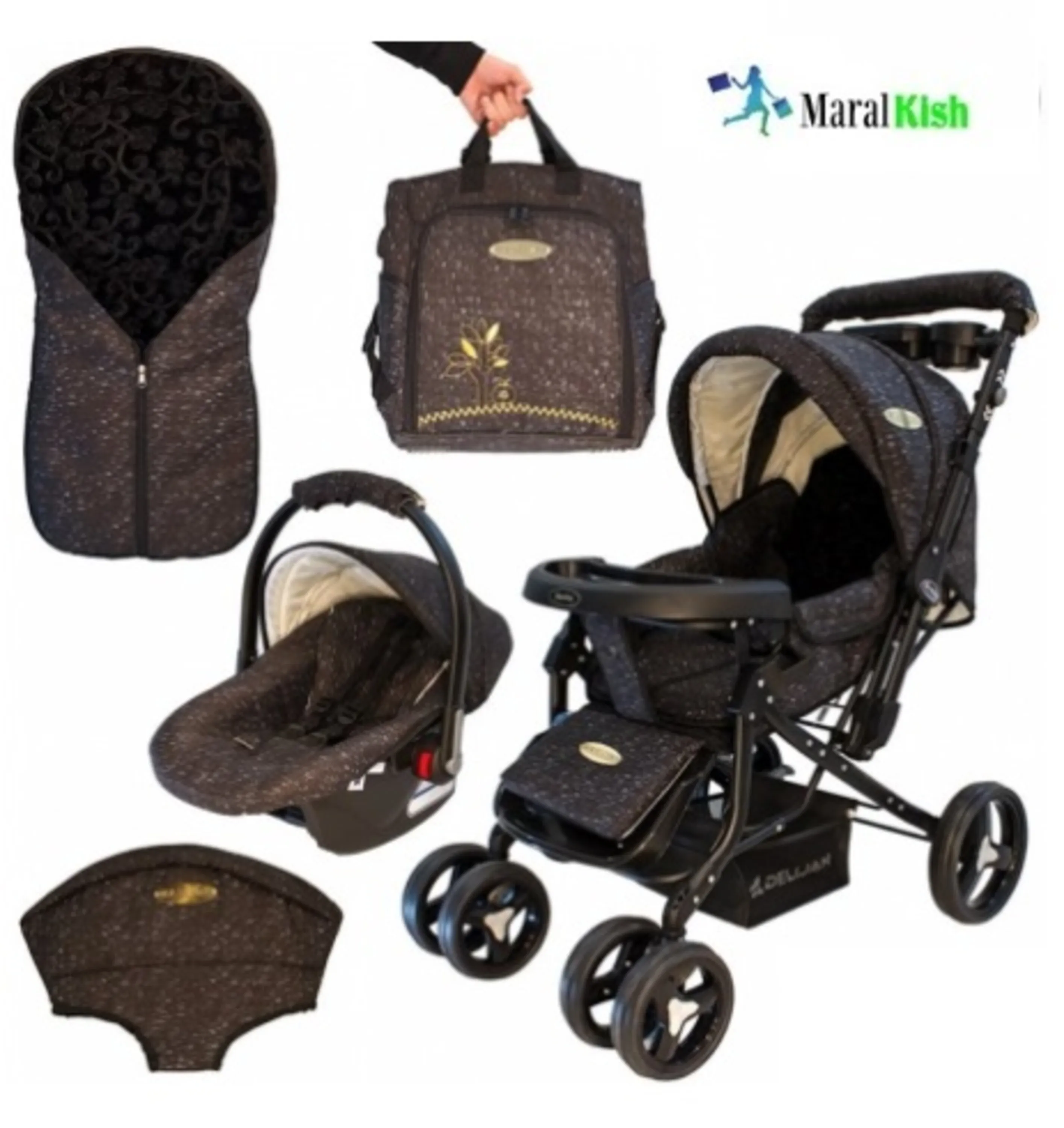 سرویس کالسکه پنج تیکه دلیجان طرح ابروباد سرویس کالسکه پنج تیکه دلیجان طرح ابروباد