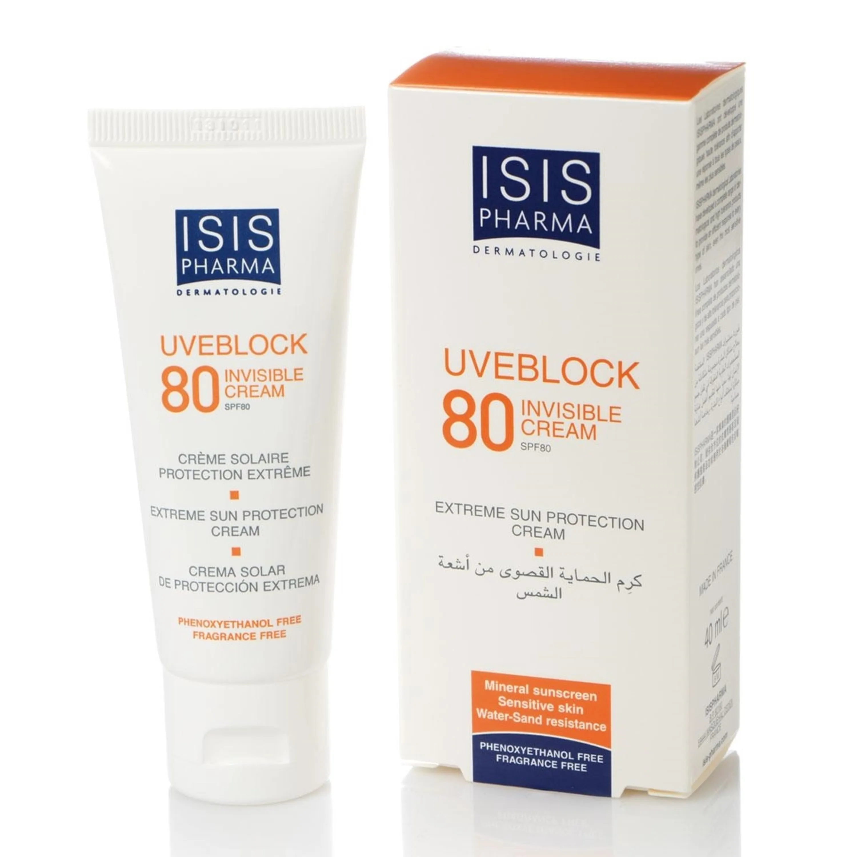 کرم ضد آفتاب مینرال بی رنگ SPF80 آیسیس فارما کرم ضد آفتاب مینرال بی رنگ SPF80 آیسیس فارما