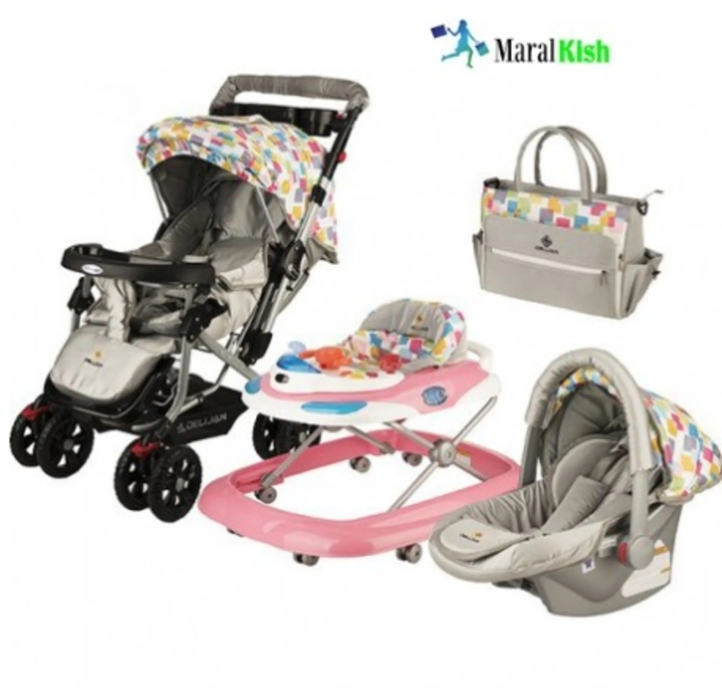 ست کالسکه 4 تیکه مدل الوان دلیجان