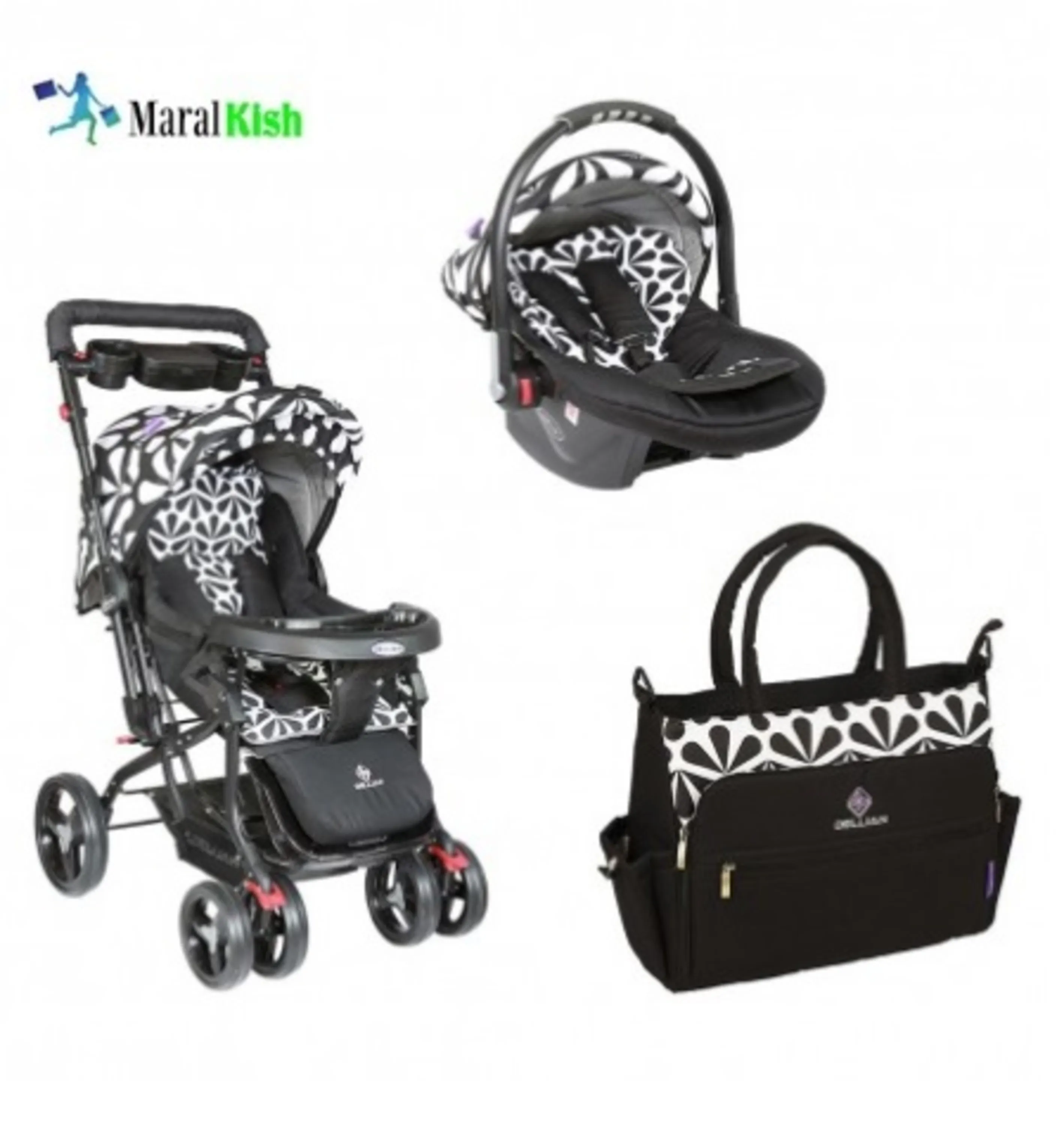 ست کالسکه 3 تیکه مدل لیلیوم دلیجان ست کالسکه 3 تیکه مدل لیلیوم دلیجان