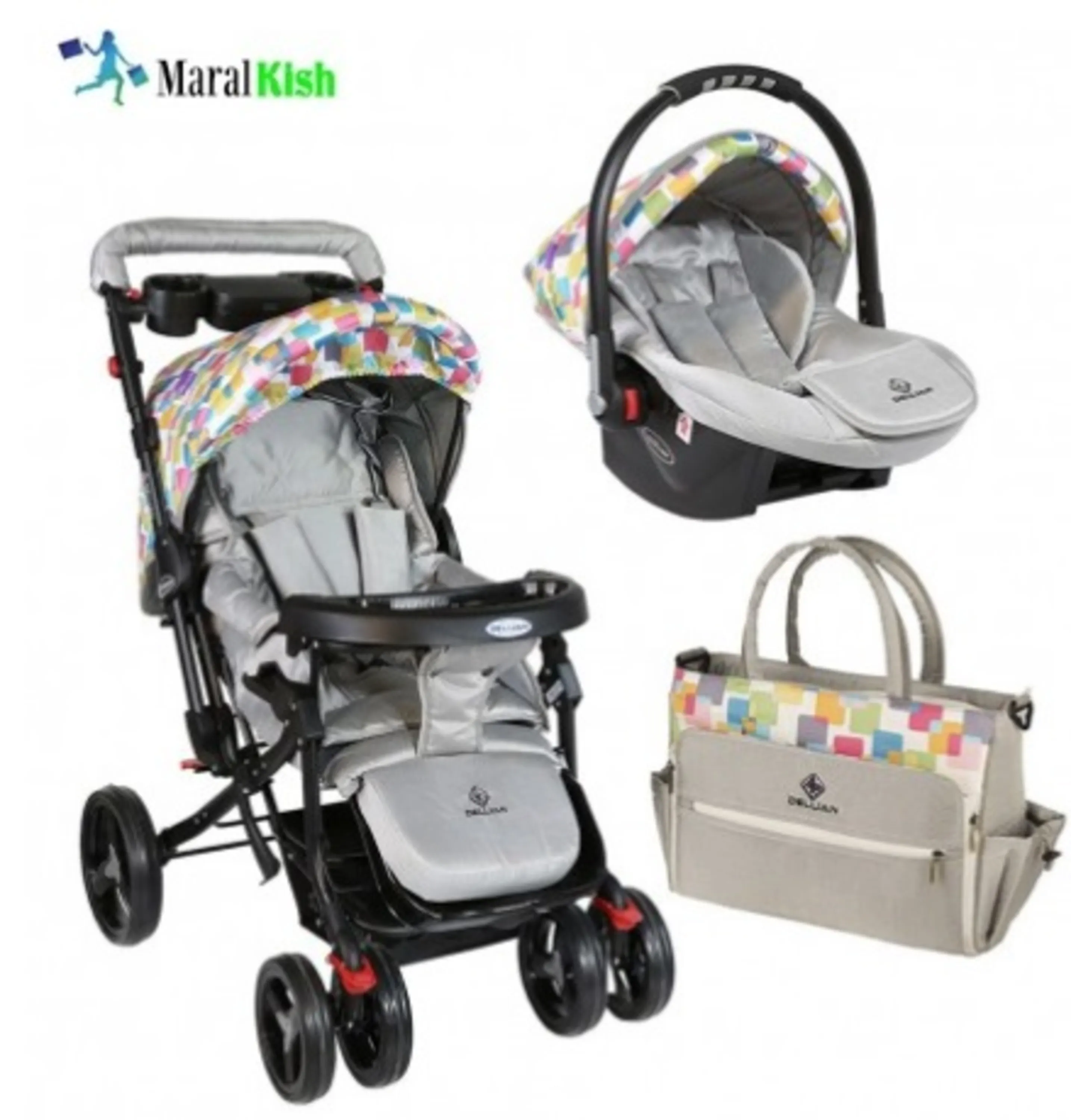 ست کالسکه 3 تیکه مدل الوان دلیجان