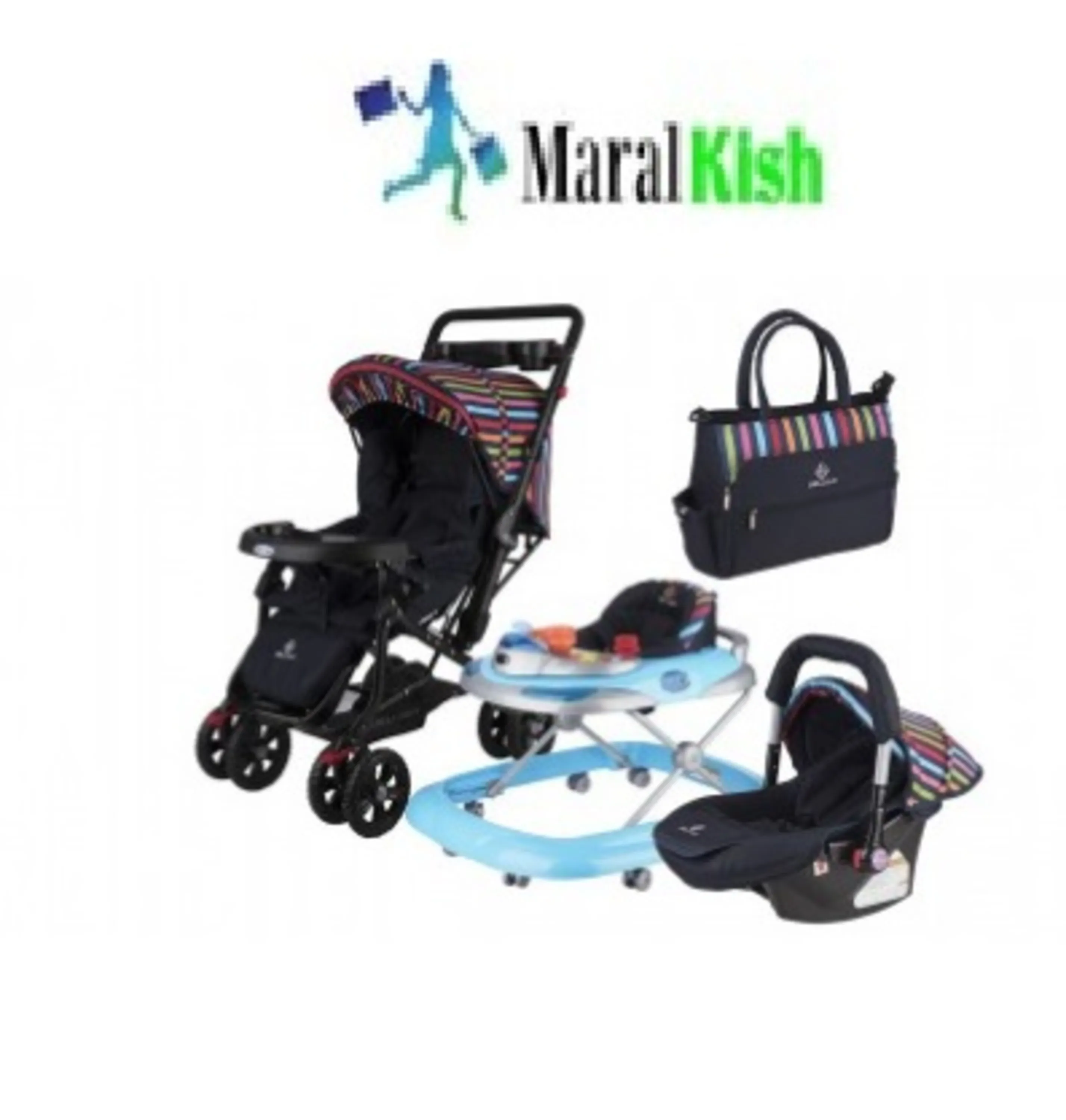 ست کالسکه 4 تیکه مدل استریپت دلیجان