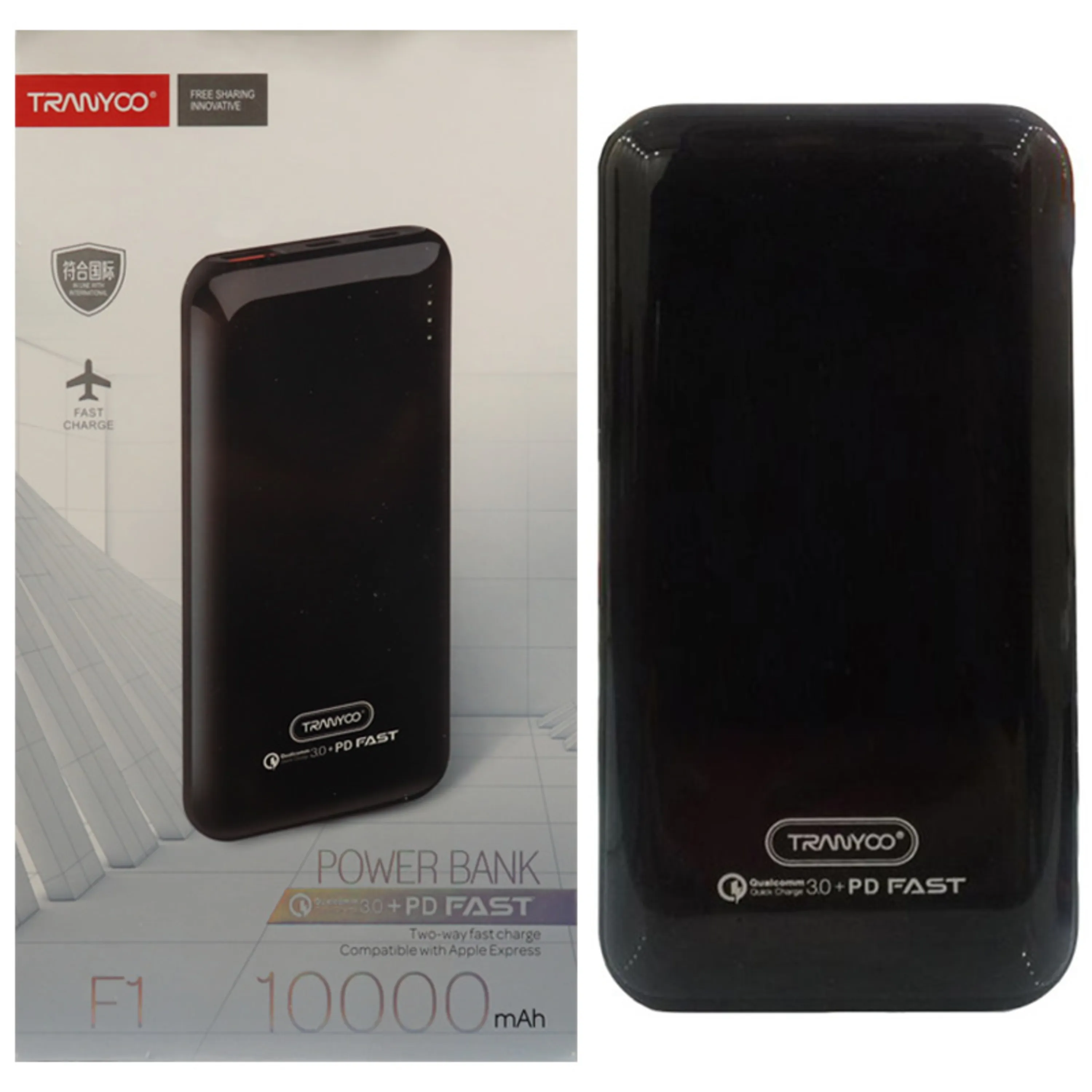 پاور بانک فست شارژ 10000 ترانیو Tranyoo F1 QC3 PD