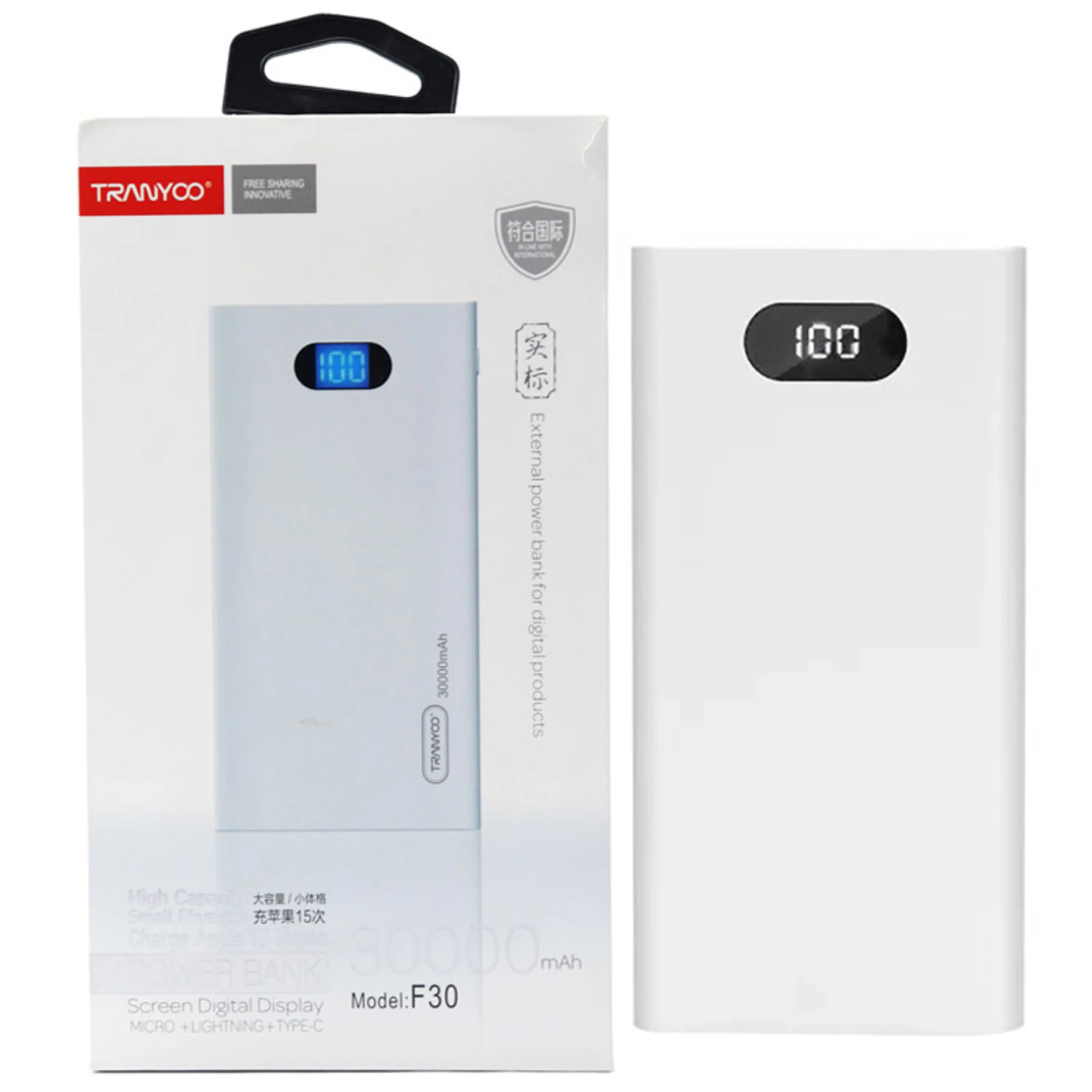 پاور بانک 30000 ترانیو Tranyoo F30 پاور بانک 30000 ترانیو Tranyoo F30