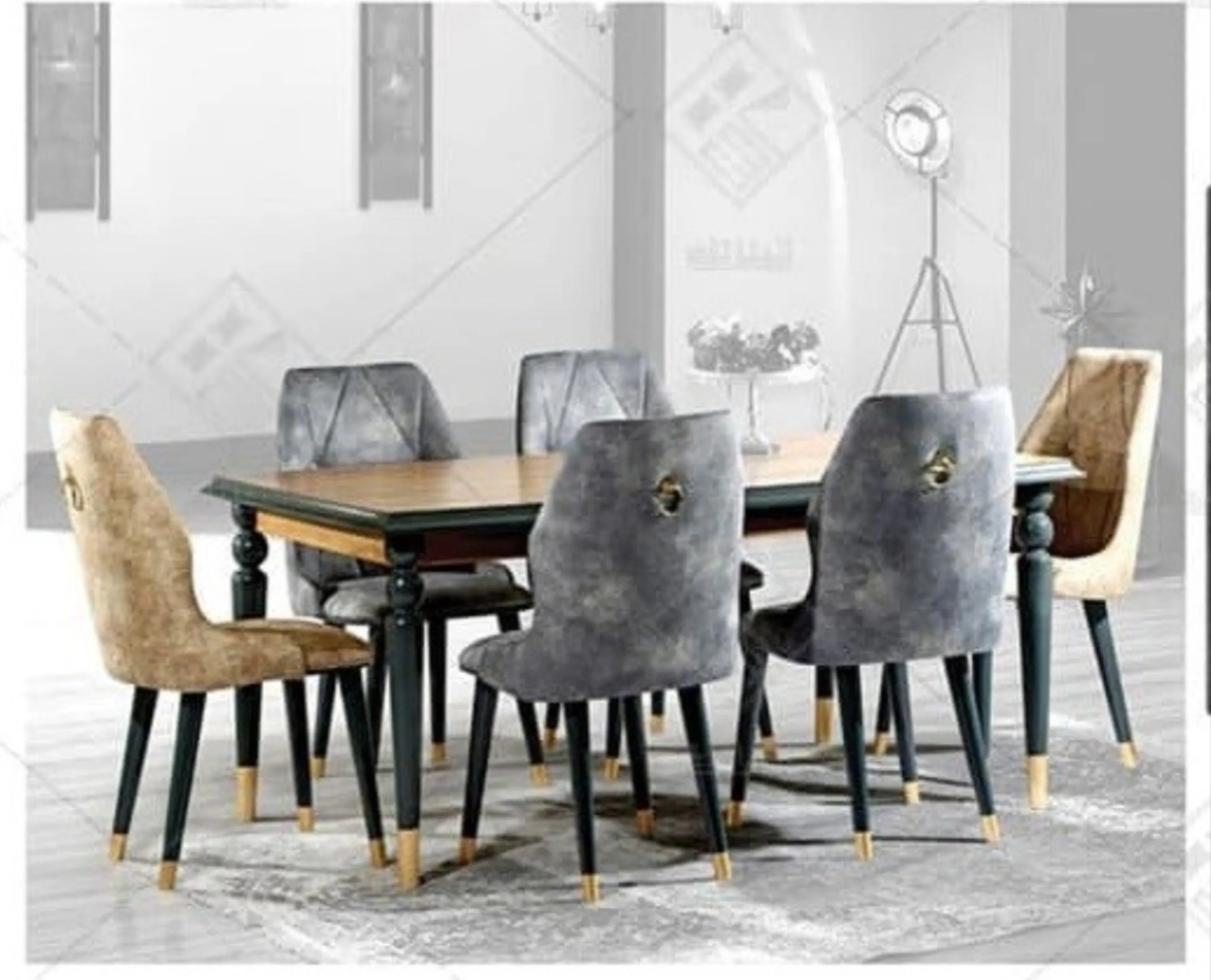 میز و صندلی ناهار خوری گلد 6 نفره  میز و صندلی ناهار خوری گلد 6 نفره