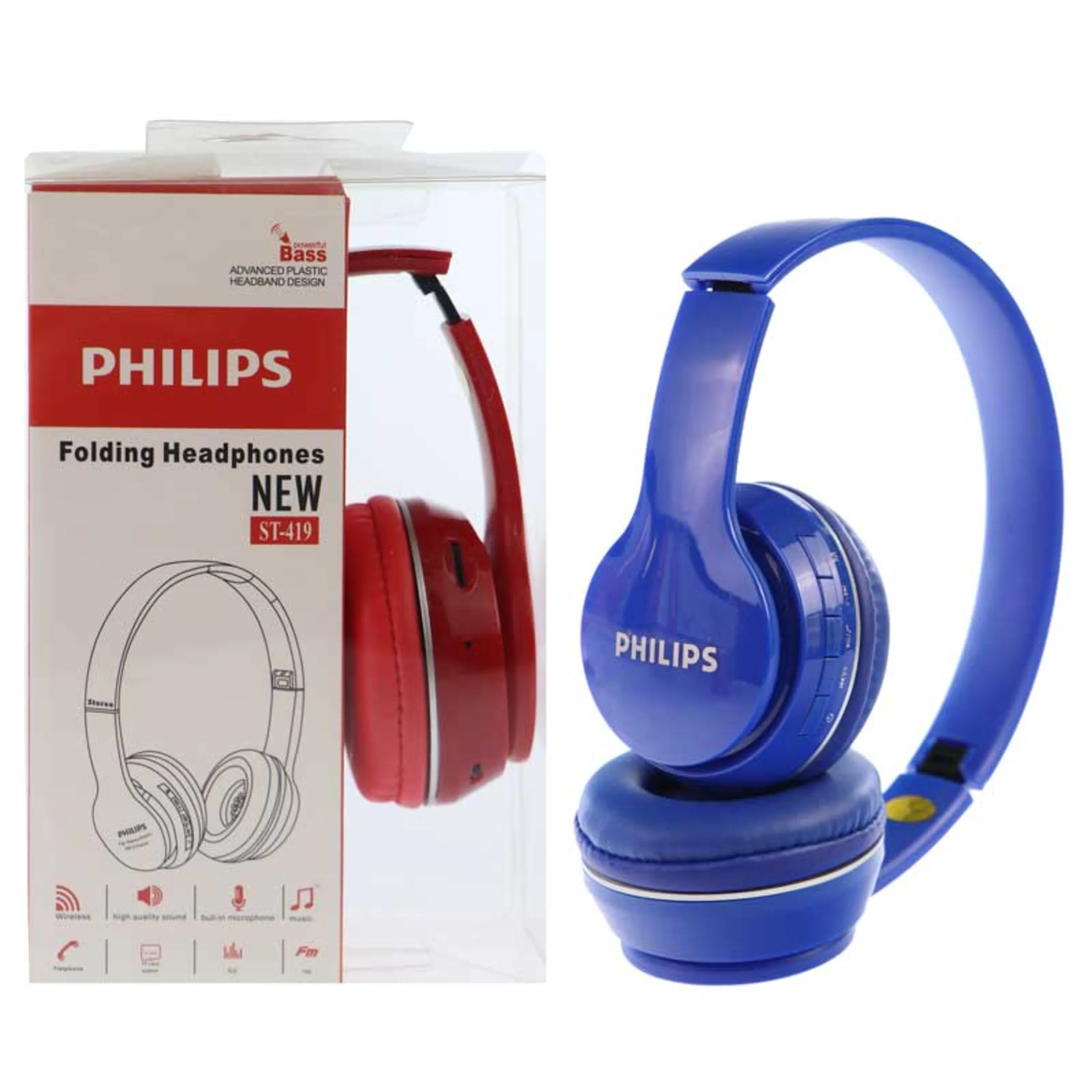 هدفون بلوتوث رم خور Philips ST-419 هدفون بلوتوث رم خور Philips ST-419