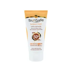 کرم ضد آفتاب فاقد جاذب های شیمیایی + SunSafe SPF 50