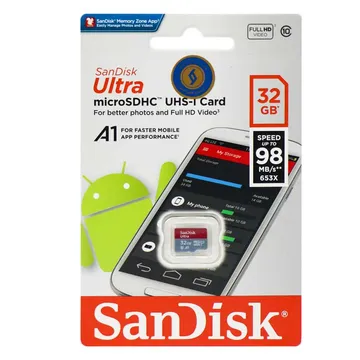 رم میکرو 32 گیگ سن دیسک SanDisk Ultra U1 A1 98MB/s بدون خشاب
