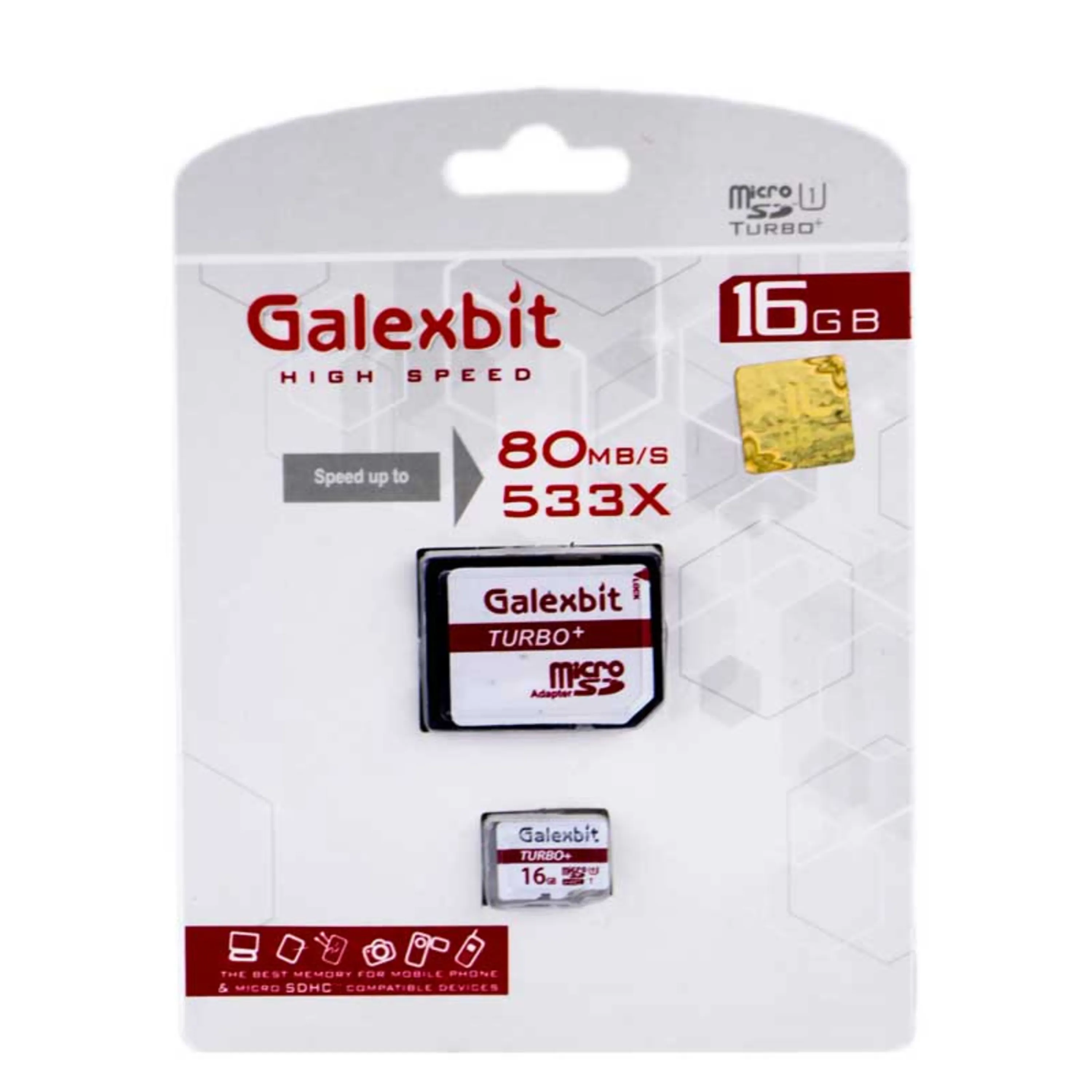 رم میکرو 16 گیگ گلکسبیت Galexbit Turbo+ U1 80MB/s رم میکرو 16 گیگ گلکسبیت Galexbit Turbo+ U1 80MB/s