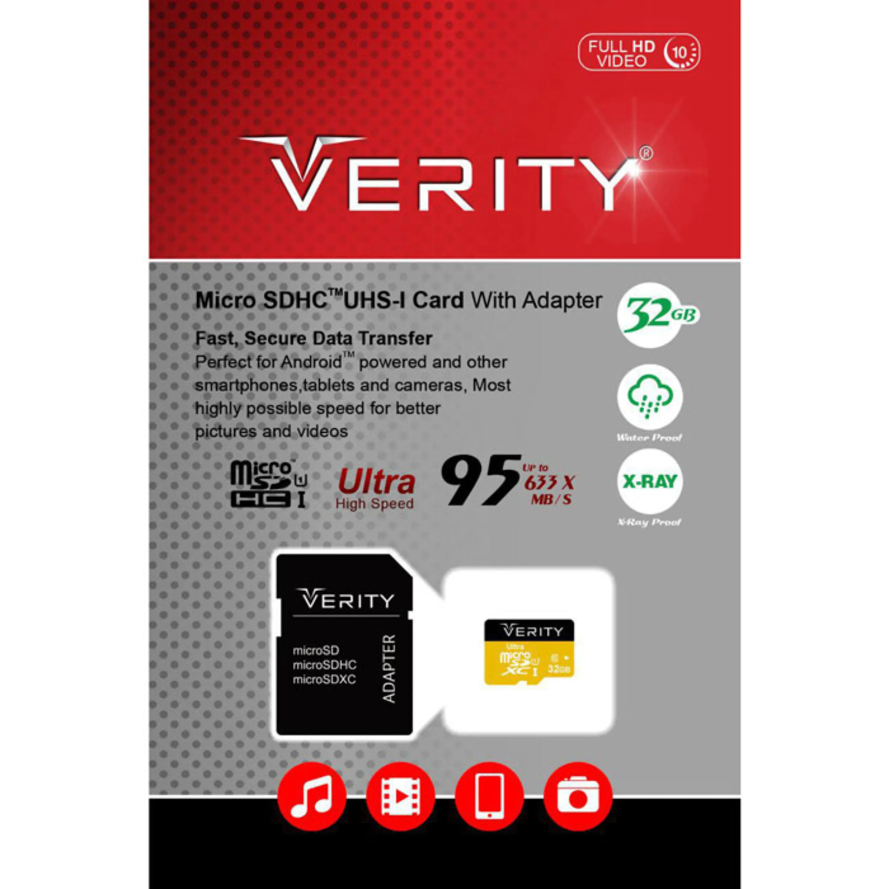 رم میکرو 16 گیگ وریتی Verity U106 U1 95MB/s بدون خشاب رم میکرو 16 گیگ وریتی Verity U106 U1 95MB/s بدون خشاب