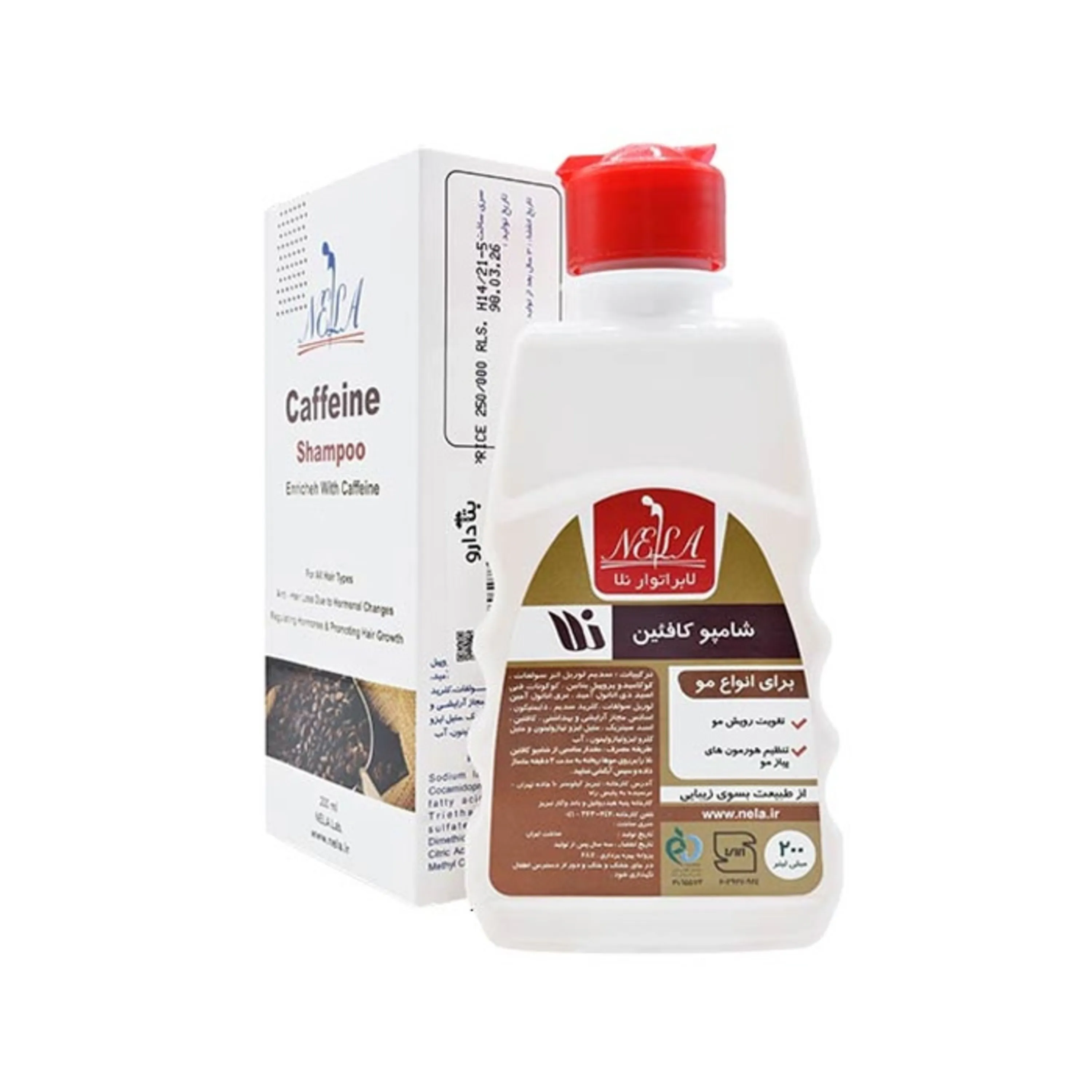 شامپو ضد ریزش کافئین NELA