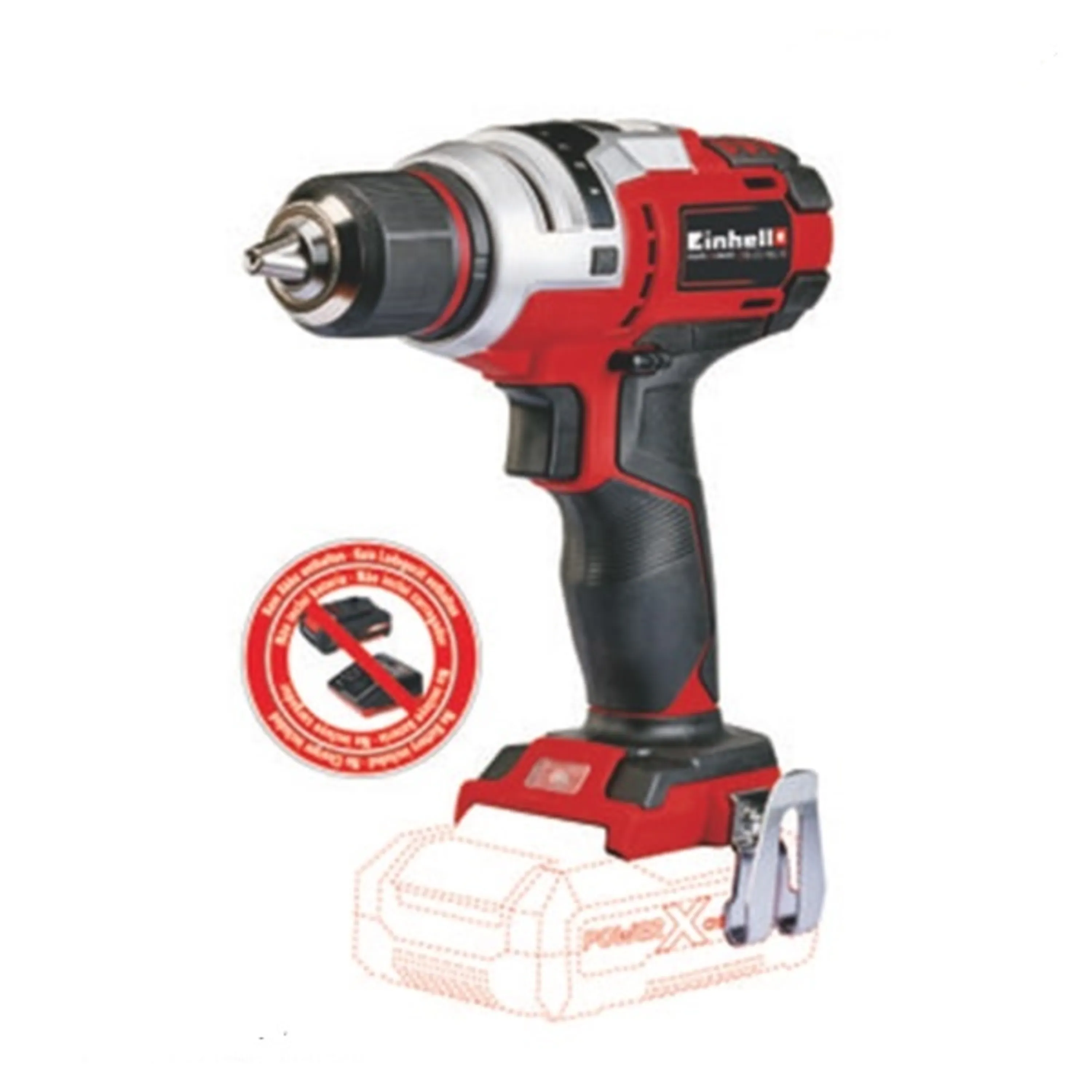 دریل چکشی شارژی آینهل مدل TE-CD 18-2LI-I SOLO بدون باتری 18 ولت