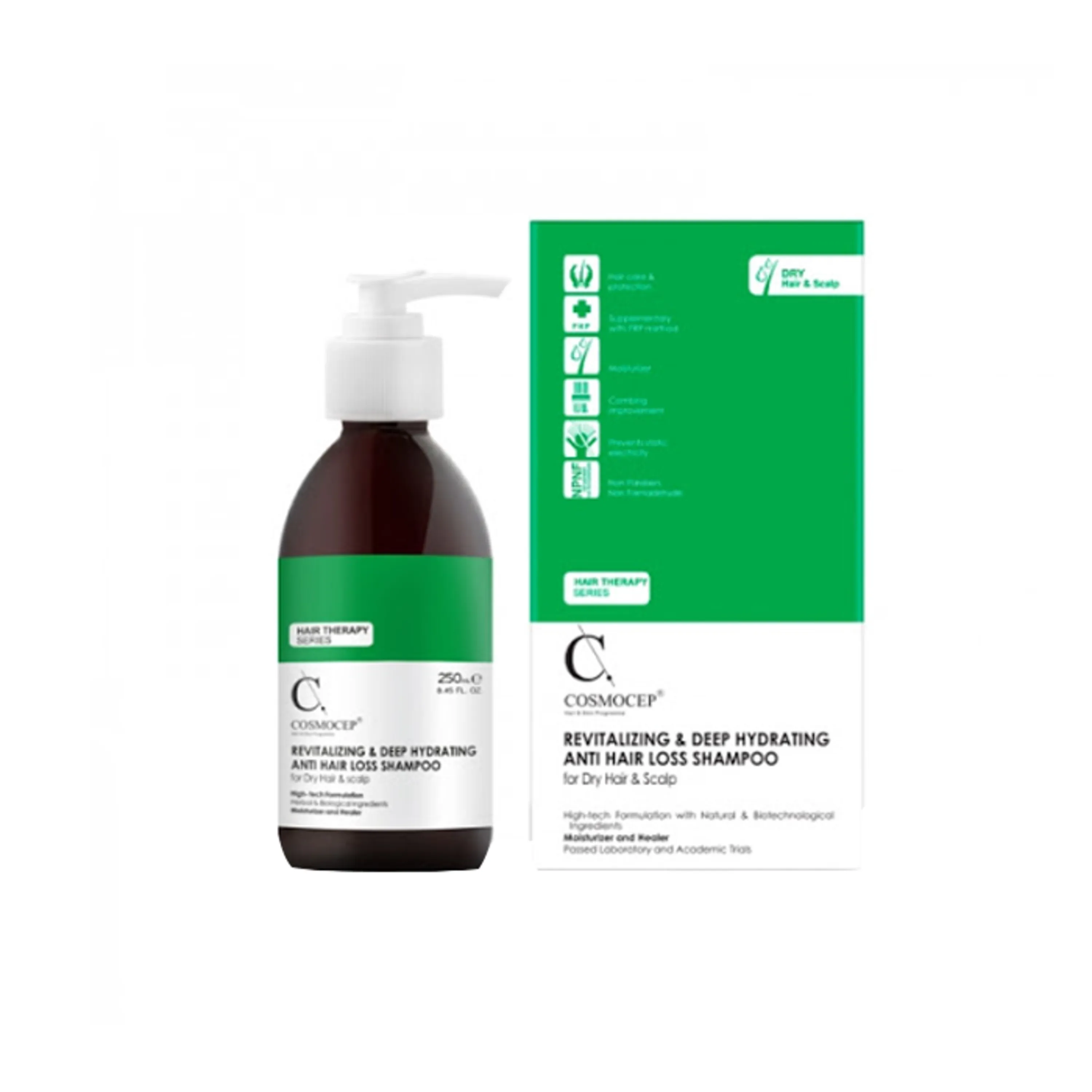 شامپو ضد ریزش مو های خشک Cosmocep شامپو ضد ریزش مو های خشک Cosmocep