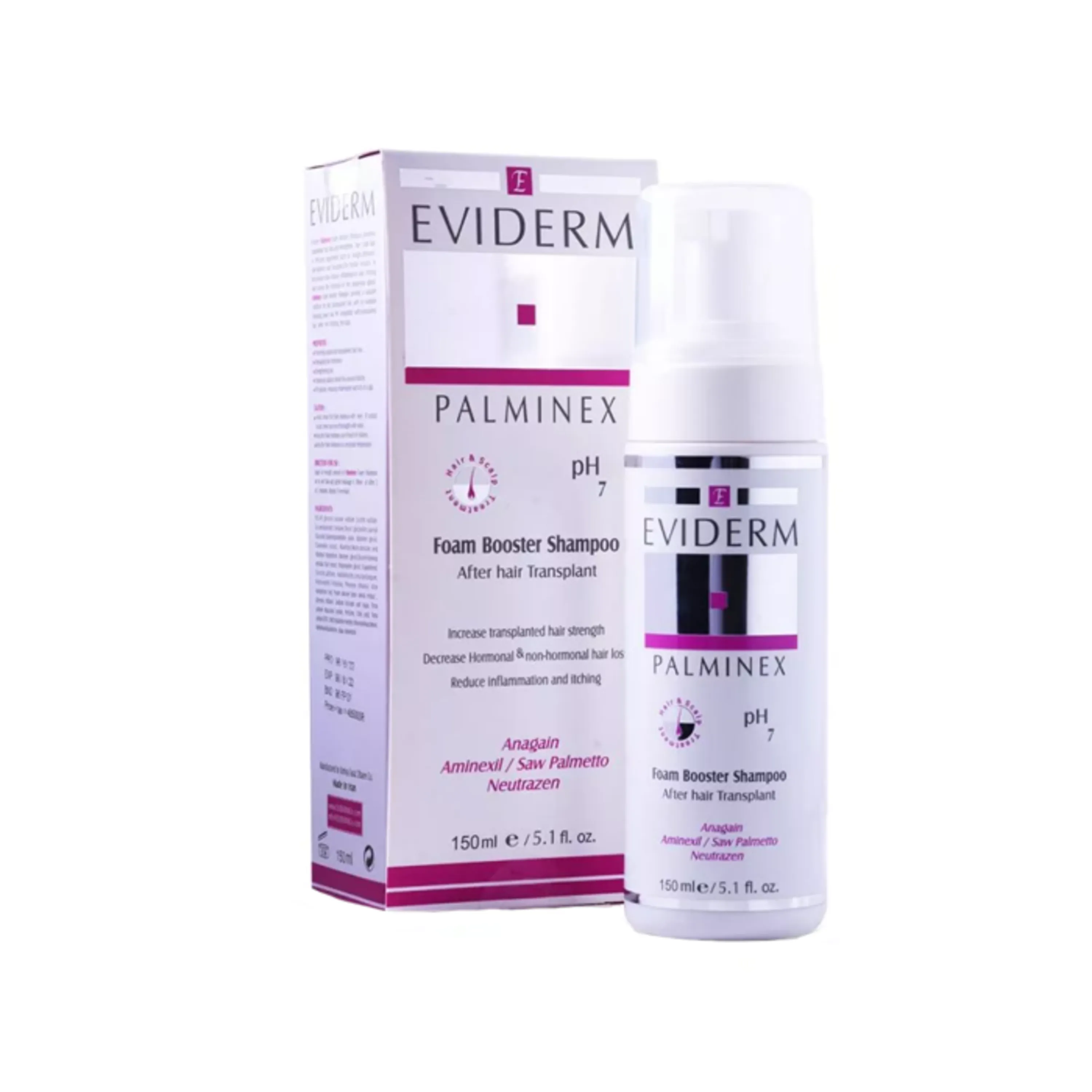 شامپو فوم تقویت کننده پالمینکس EVIDERM شامپو فوم تقویت کننده پالمینکس EVIDERM