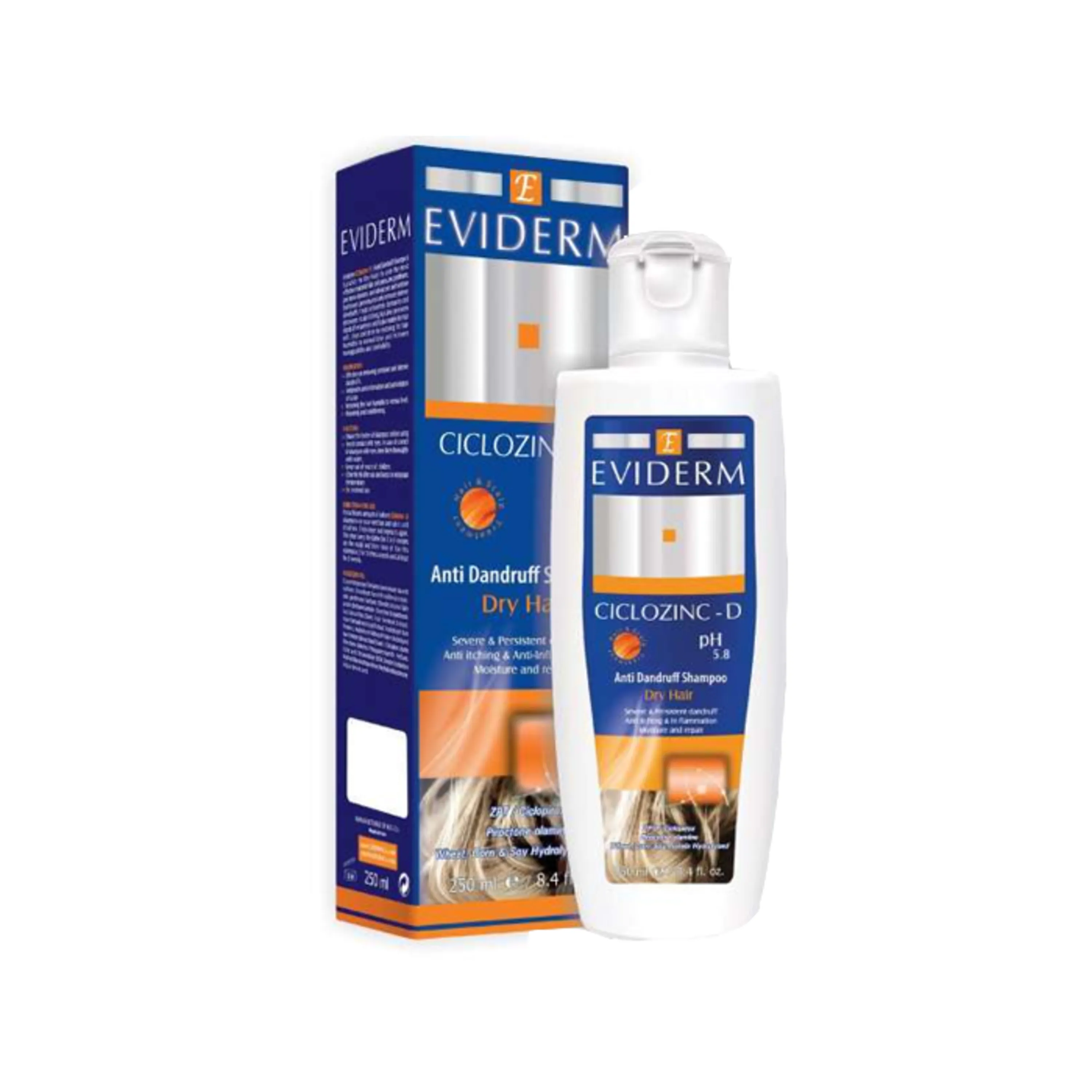 شامپو ضد شوره سیکلوزینک دی Eviderm شامپو ضد شوره سیکلوزینک دی Eviderm