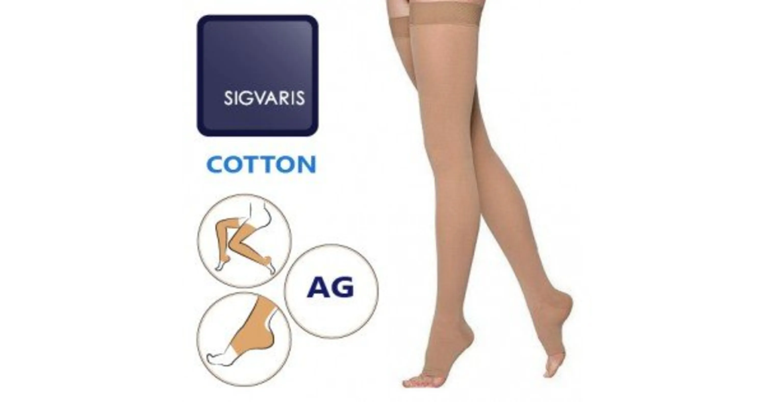 جوراب  سیگواریس کتان  مدل  SIGVARIS  COTTON-CO1  AG جوراب  سیگواریس کتان  مدل  SIGVARIS  COTTON-CO1  AG