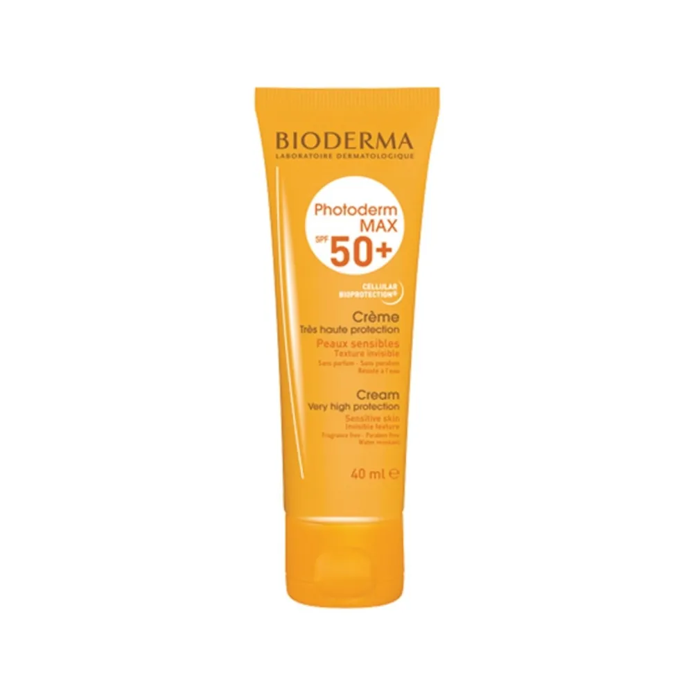 کرم ضد آفتاب بی رنگ بایودرما مناسب پوست نرمال تا خشک مدل +Photoderm Max SPF 50