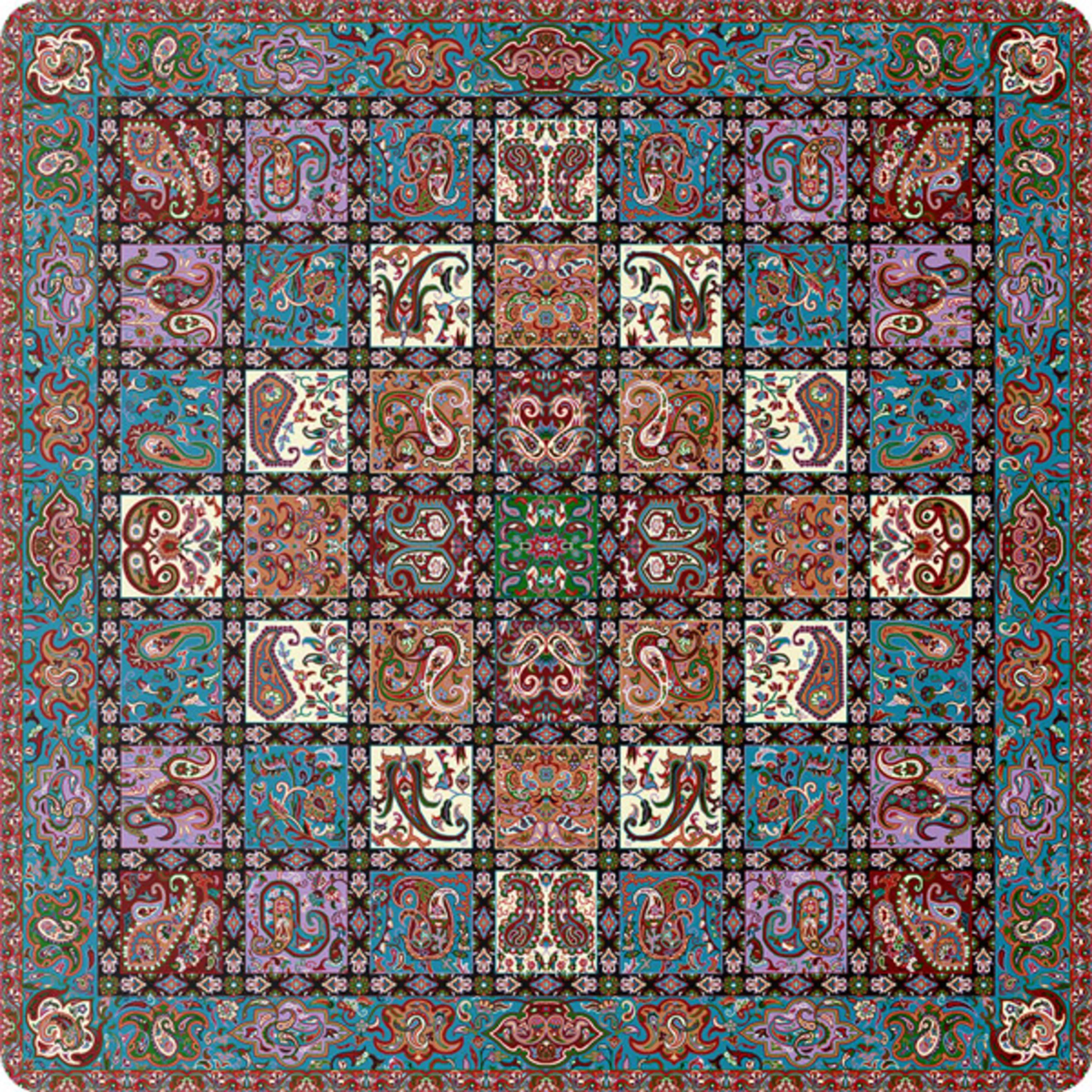 رومیزی مربع ترمه طرح امپراطور کد 1008 Panel square desktop رومیزی مربع ترمه طرح امپراطور کد 1008 Panel square desktop