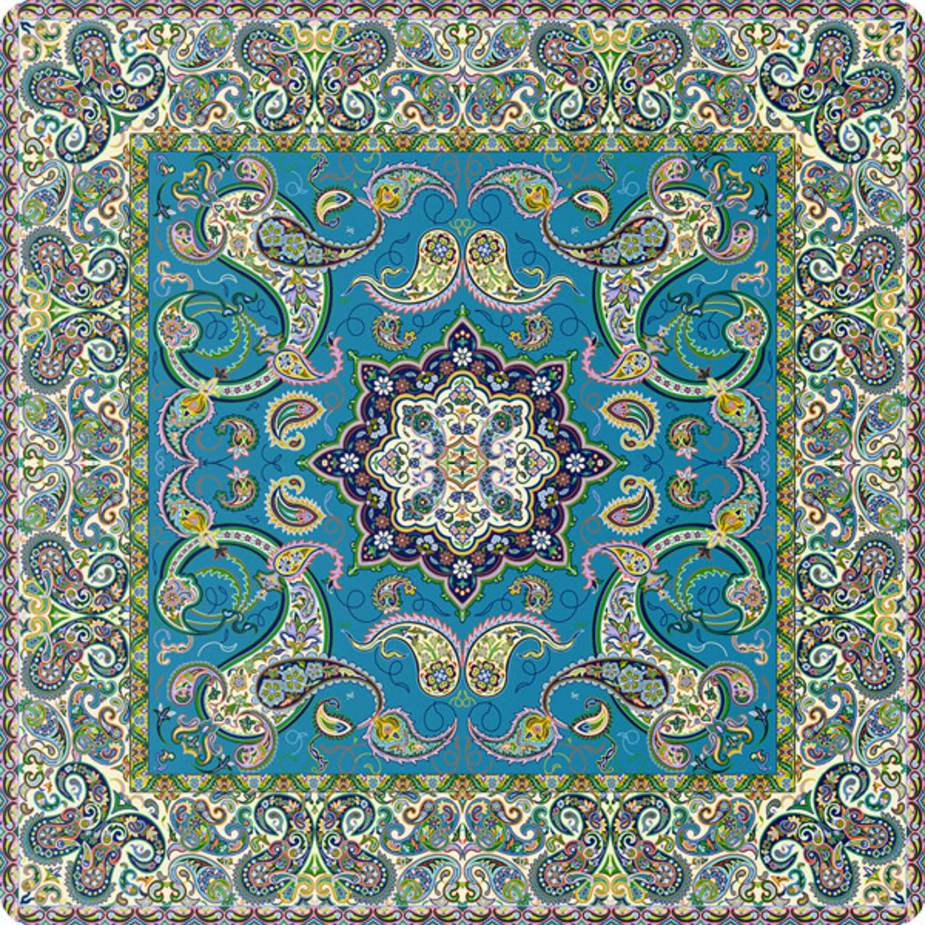 رومیزی مربع ترمه طرح شاهکار کد 915 Panel square desktop رومیزی مربع ترمه طرح شاهکار کد 915 Panel square desktop