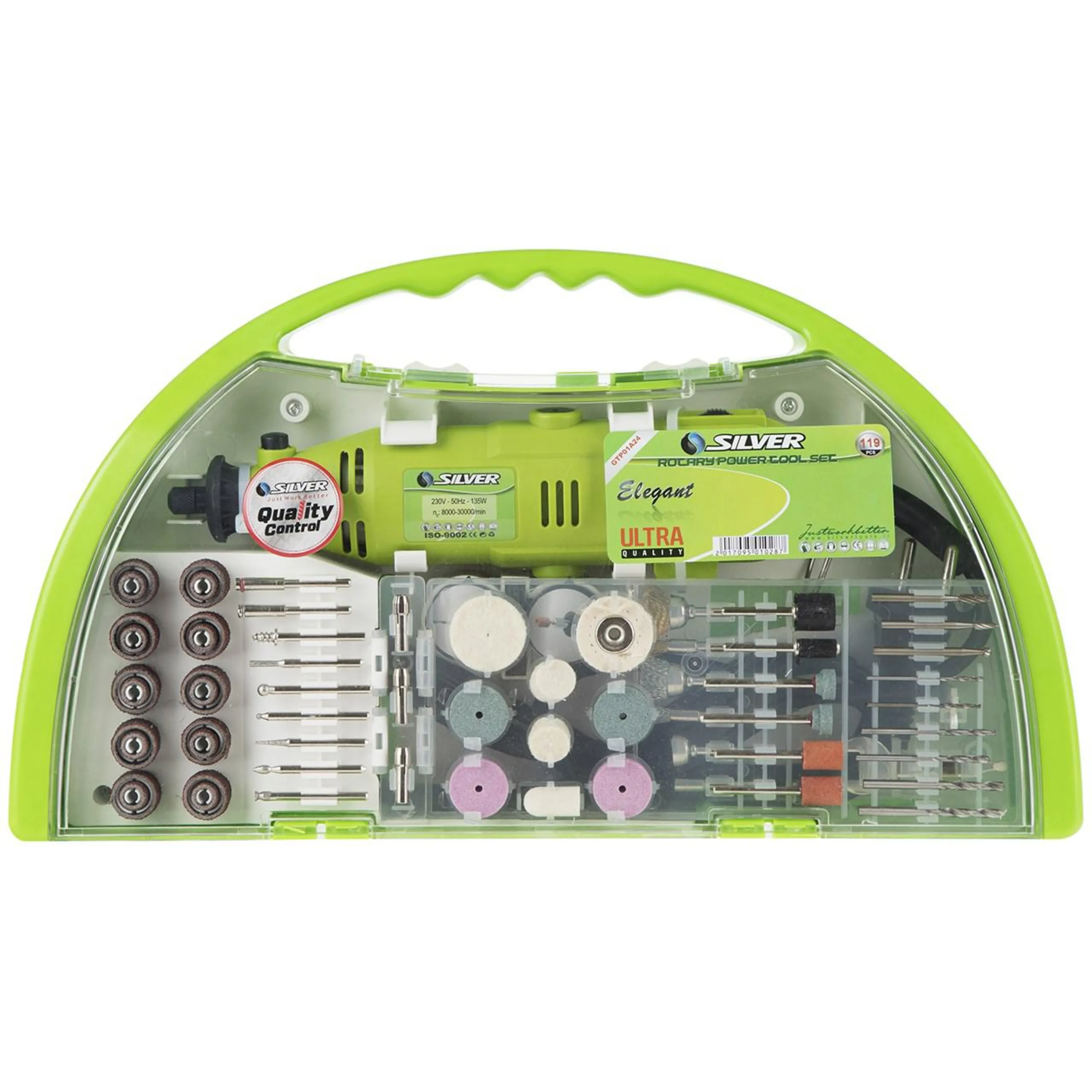 ست 119 پارچه فرز انگشتی سیلور مدل GT-RT119