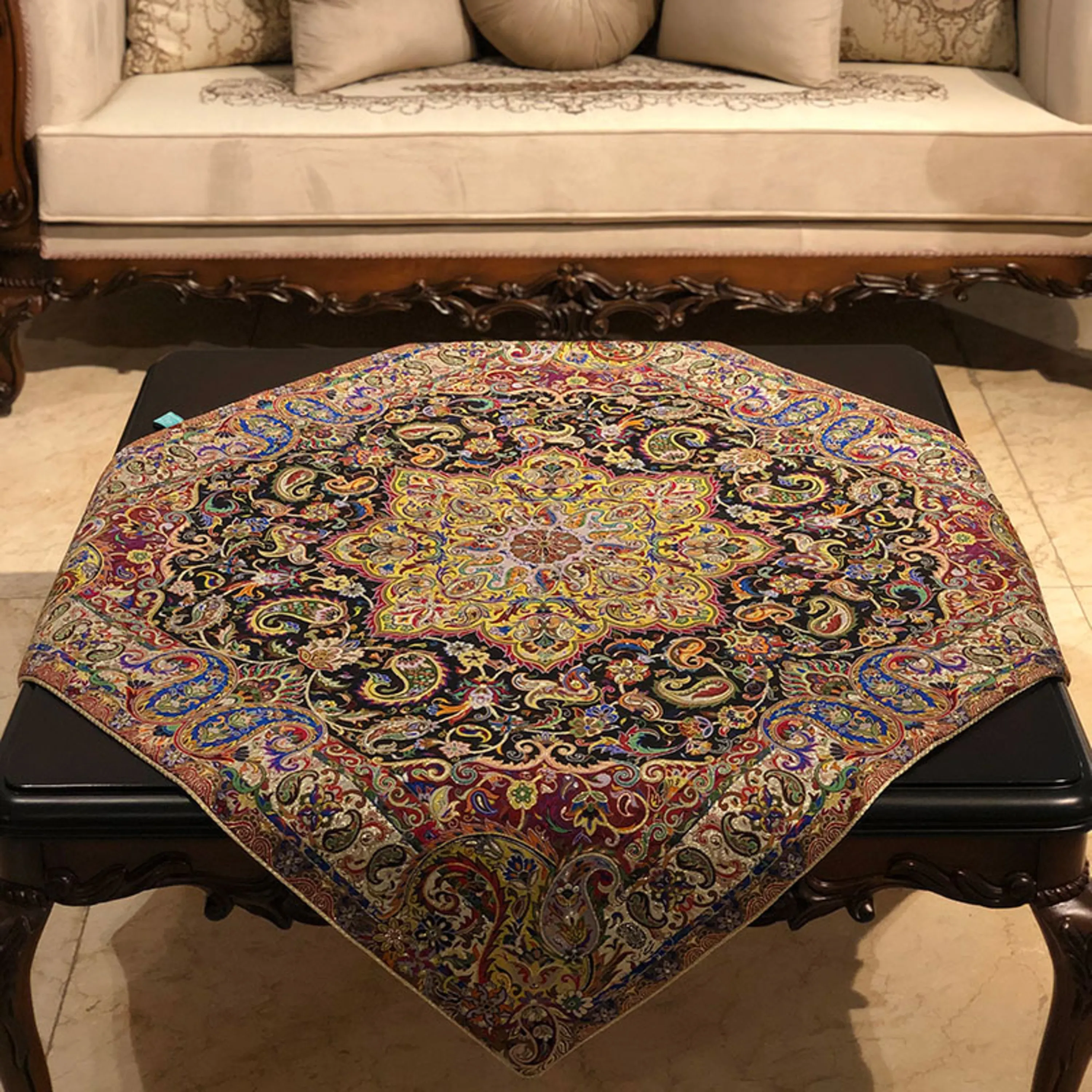 سرویس کامل رومیزی طرح پانیذ ابریشم 12 رنگ سرویس کامل رومیزی طرح پانیذ ابریشم 12 رنگ