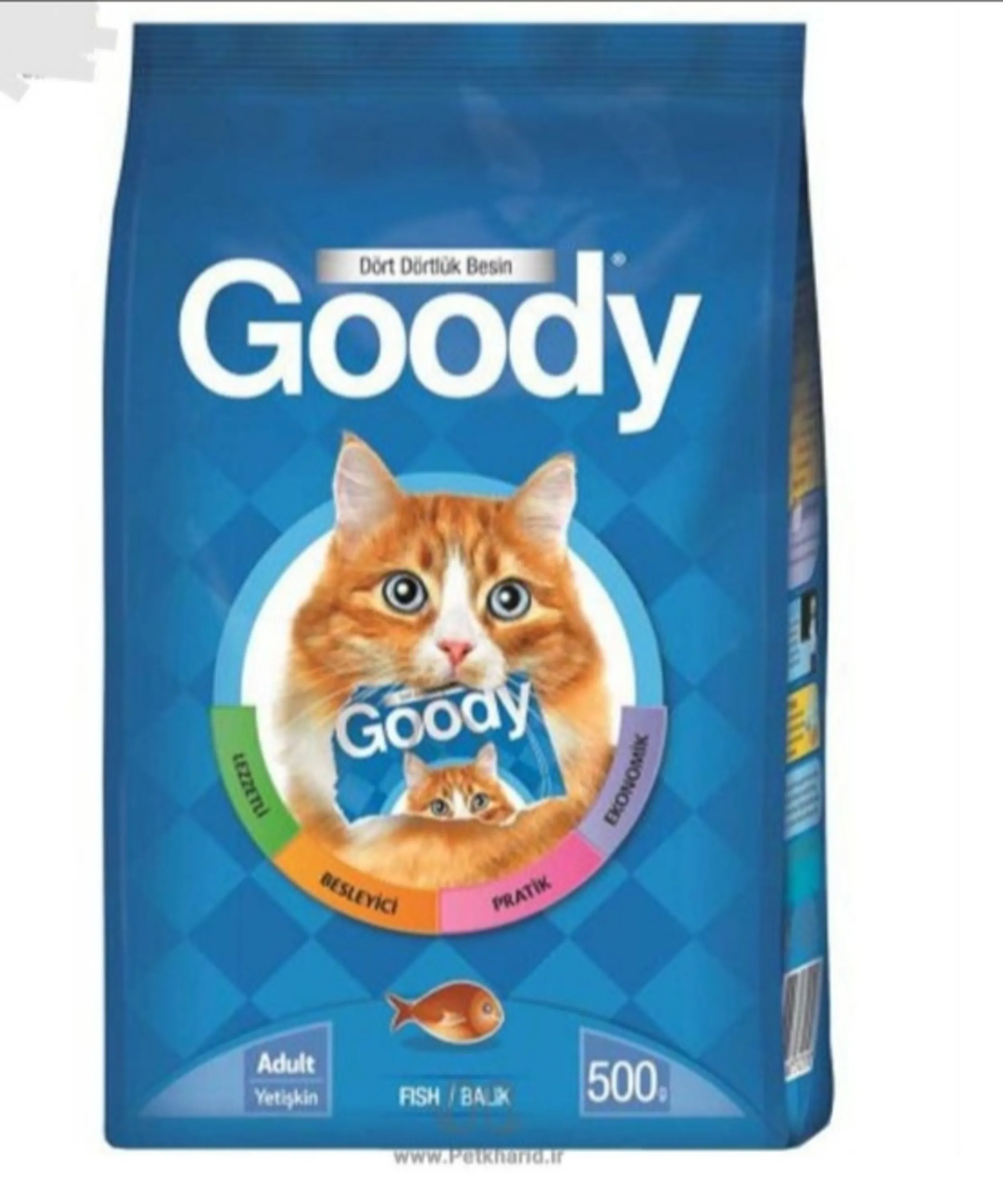 غذای خشک گربه گودی adult salmon وزن 2.5 کیلوگرم 