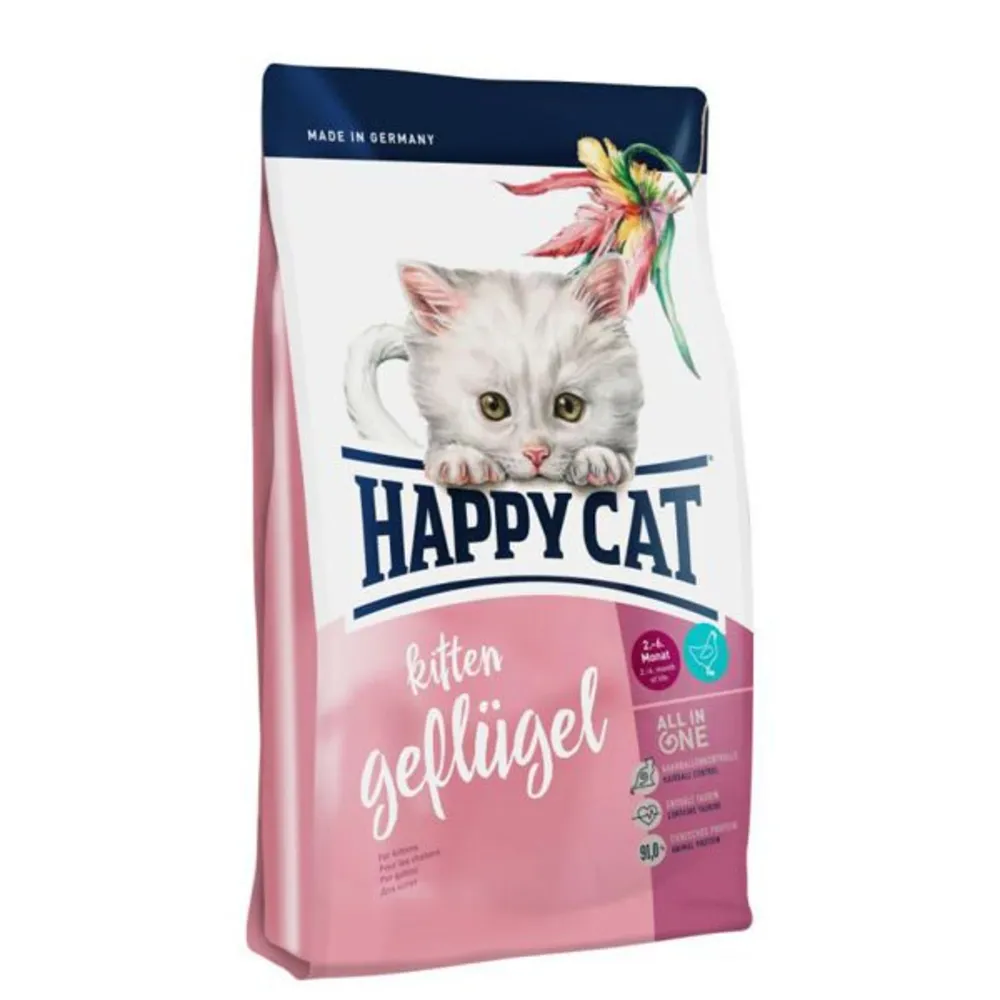 غذای خشک بچه گربه با طعم مرغ هپی کت – Happy Cat Kitten Poultry